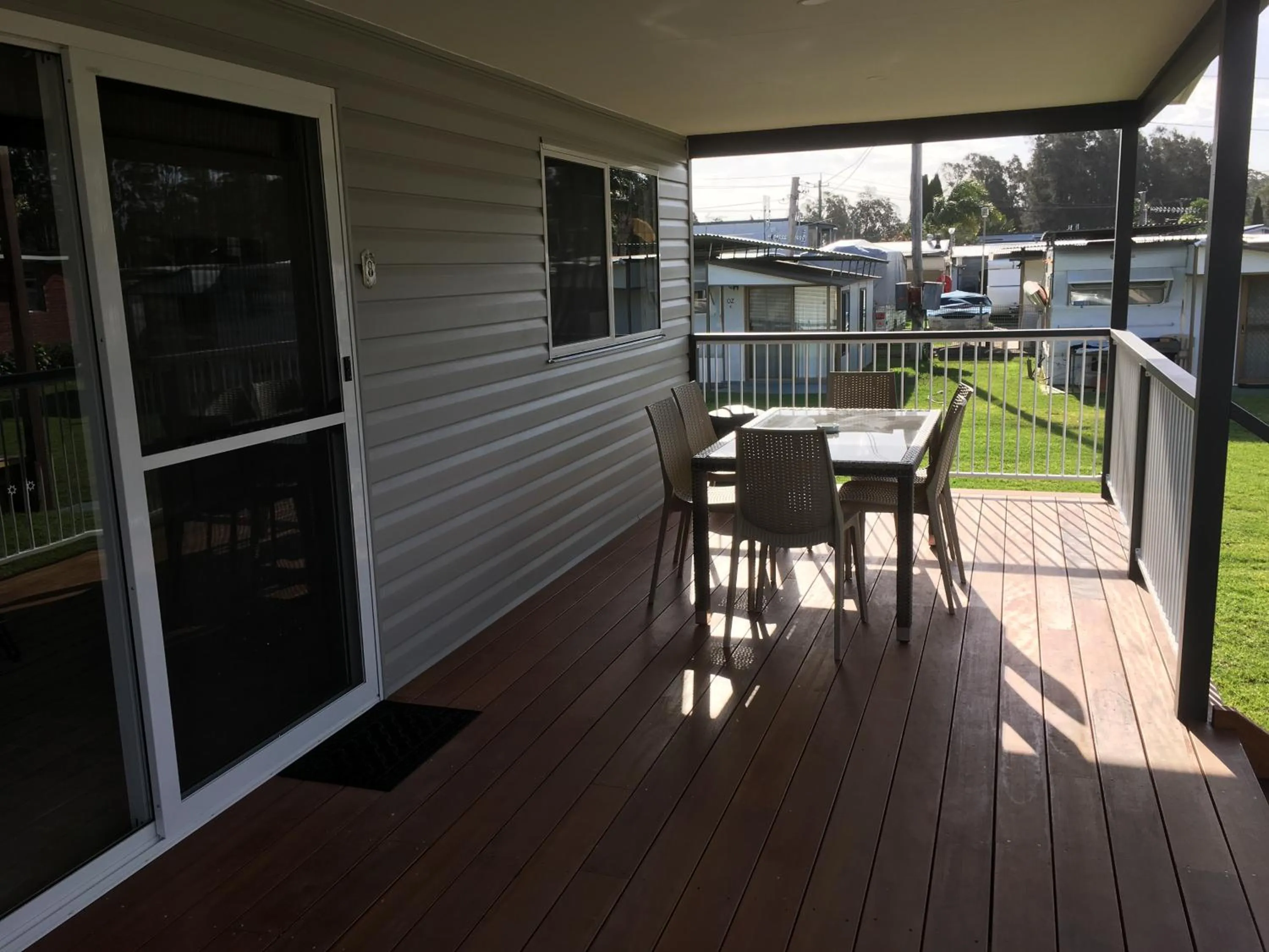 Patio in Laguna lodge Group Accommodation