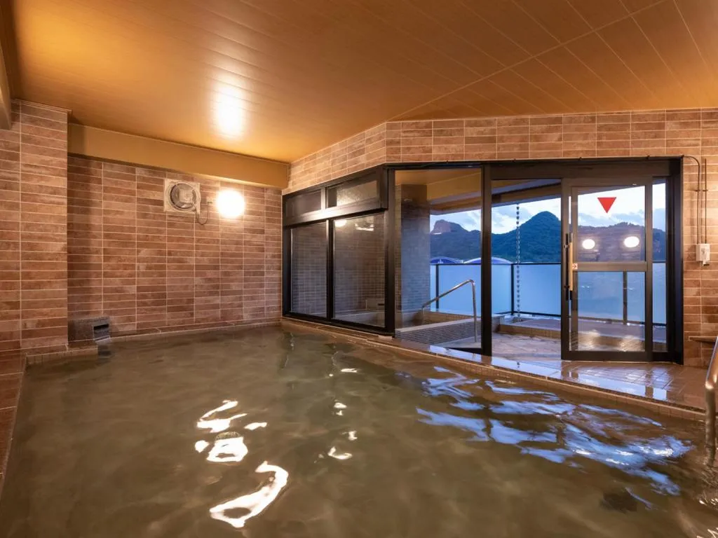 Hot Spring Bath in Central Hotel Takeoonsen Ekimae