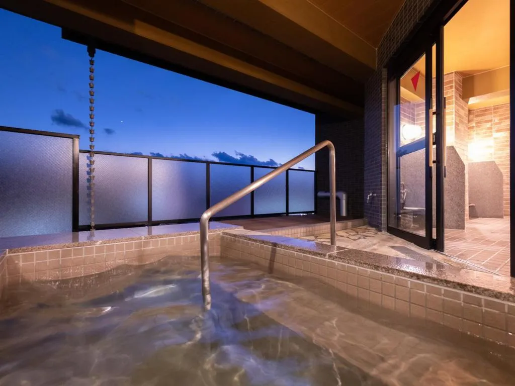 Hot Spring Bath in Central Hotel Takeoonsen Ekimae