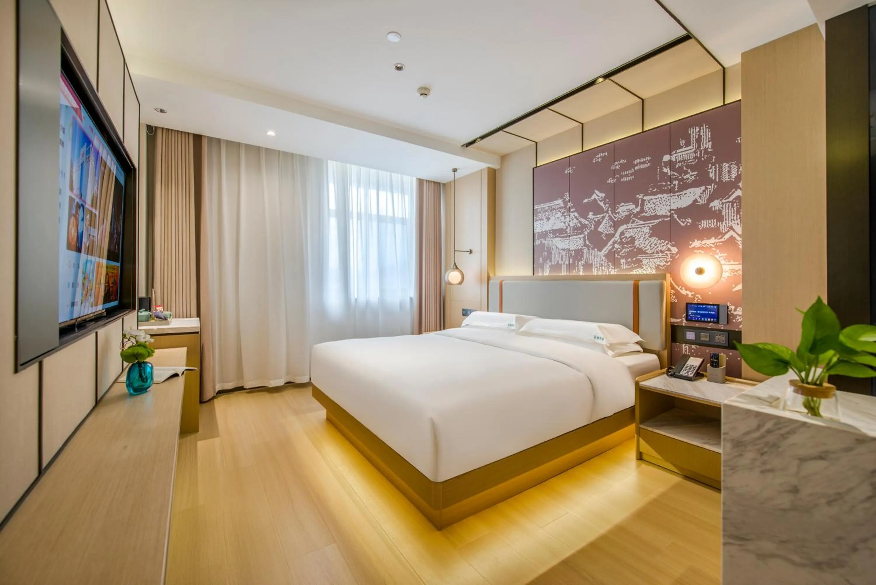 Photo of the whole room, Bed in Yiwu Baide Theme Hotel