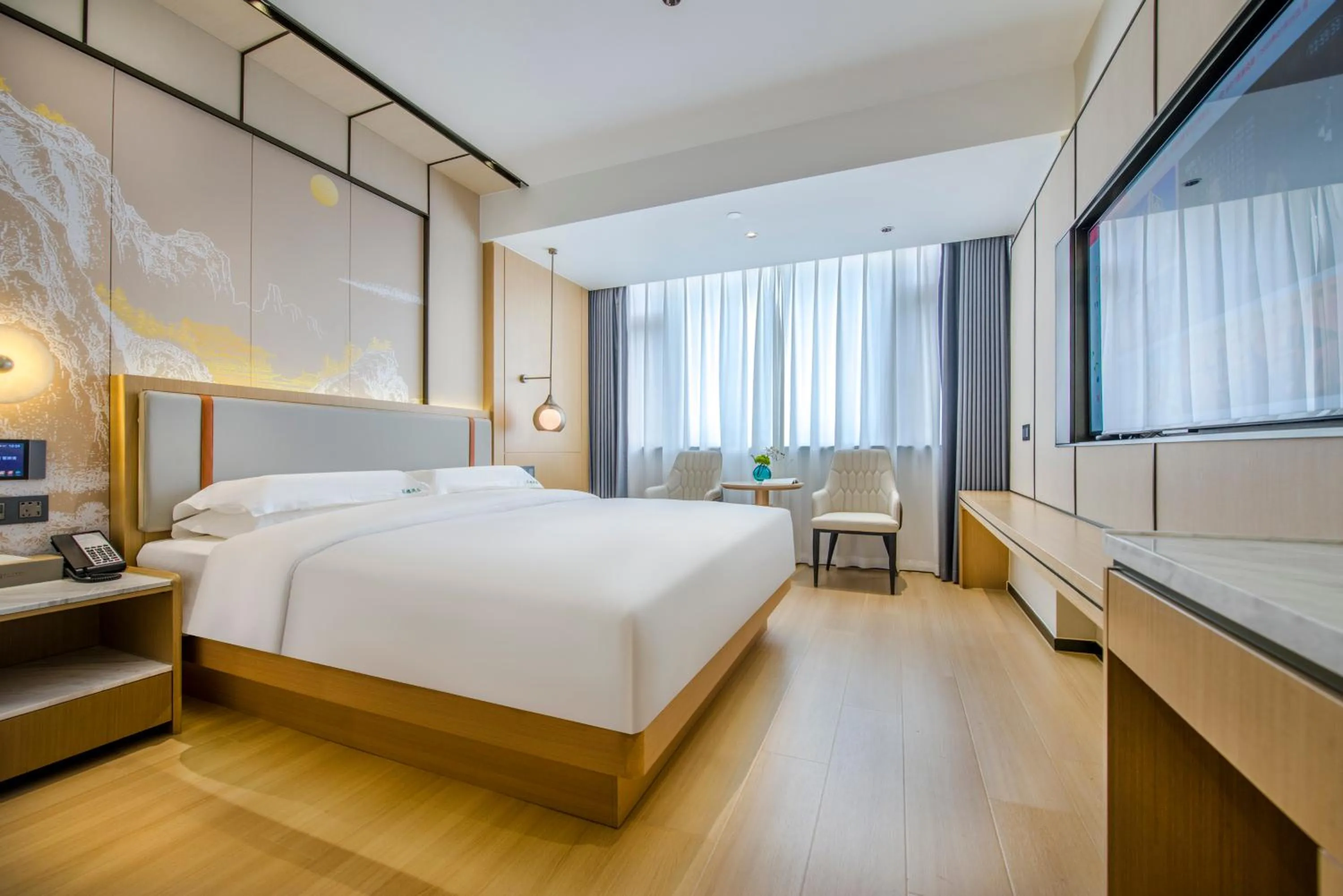 Photo of the whole room, Bed in Yiwu Baide Theme Hotel