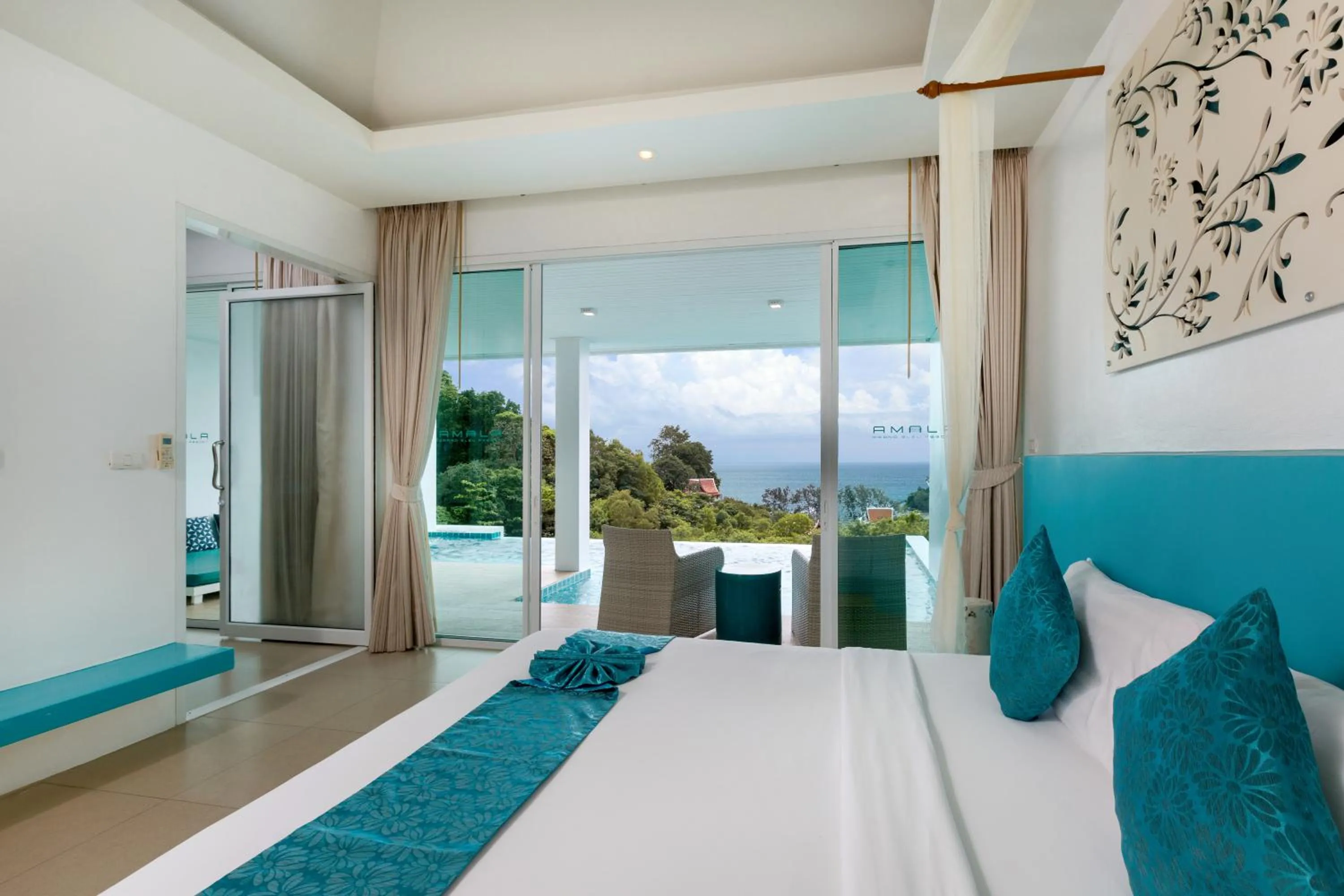 Pool view, Bed in Amala Grand Bleu Resort Hilltops - SHA