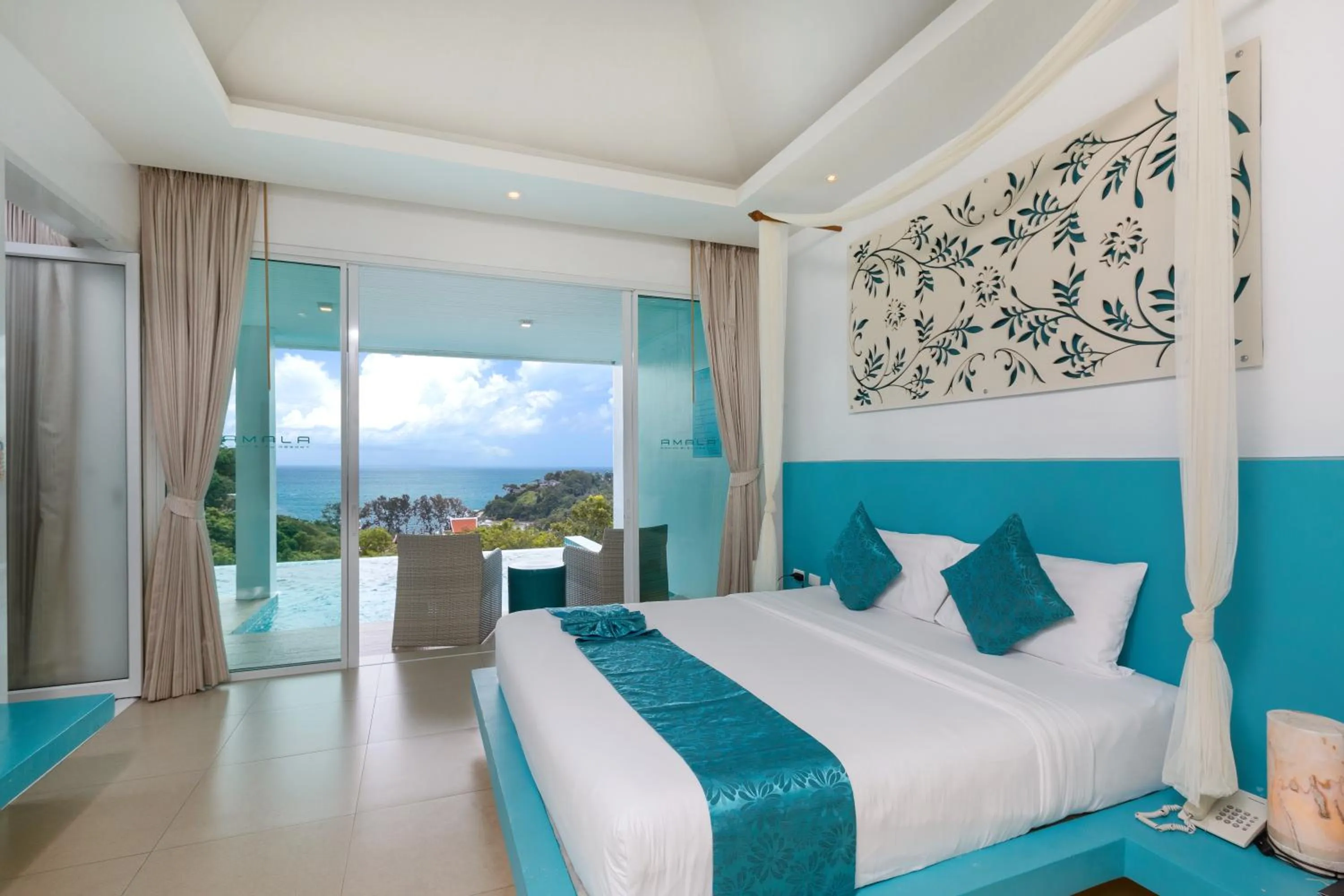 Pool view, Bed in Amala Grand Bleu Resort Hilltops - SHA