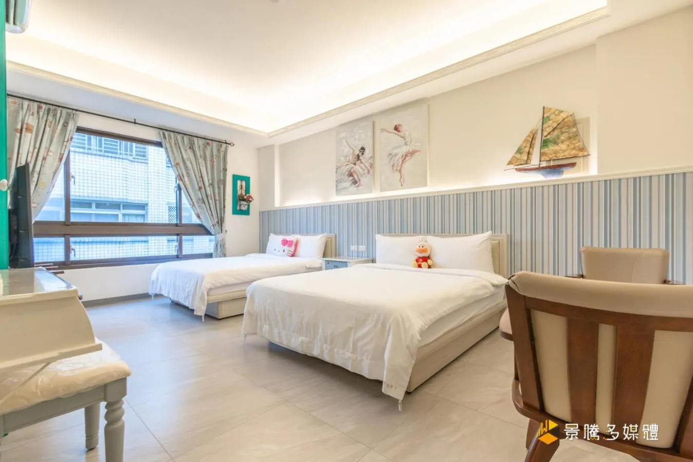 Photo of the whole room, Bed in Happiness is coming(Near Hualien Railway Station)