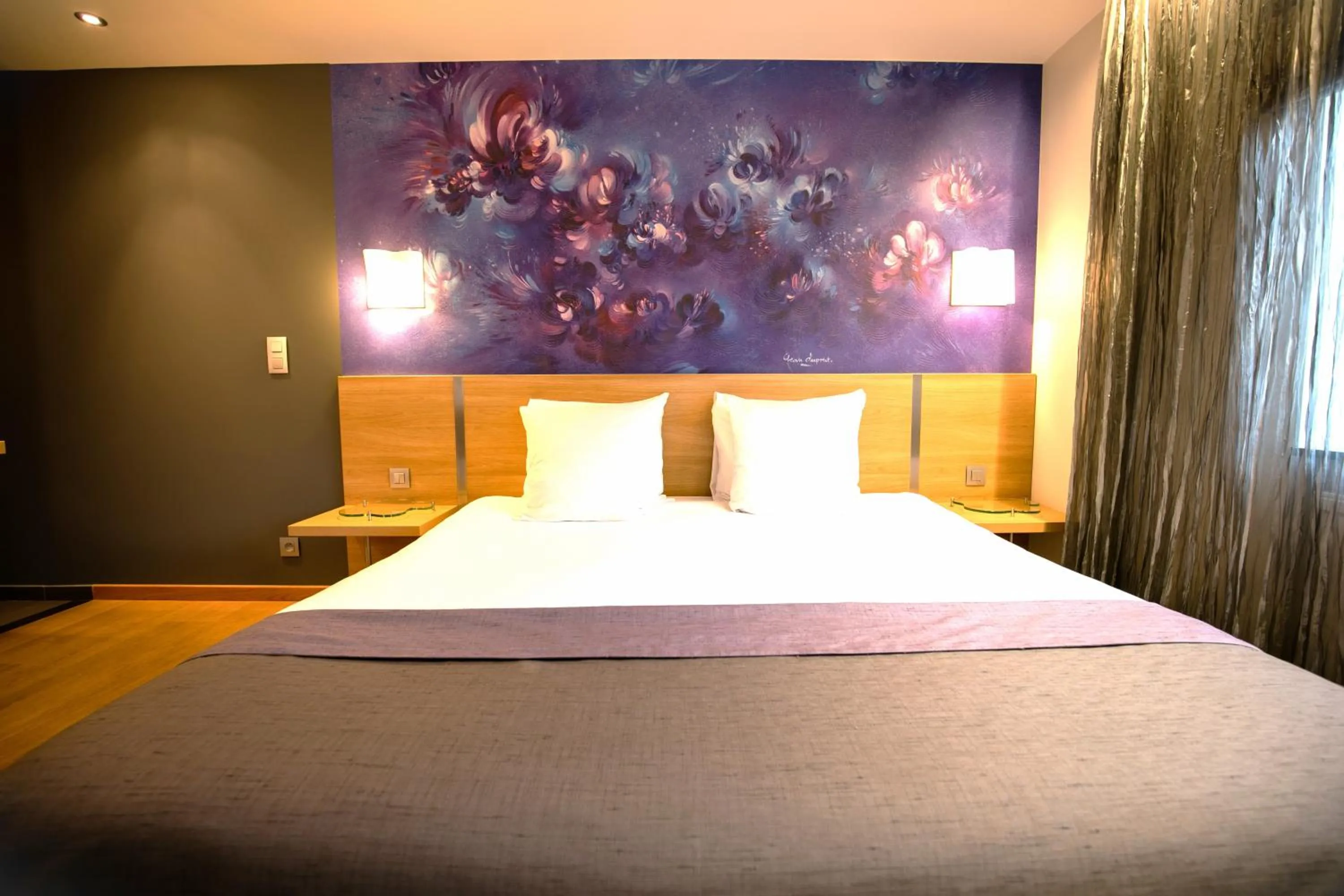 Bed in Hôtel-Restaurant L'Auberge