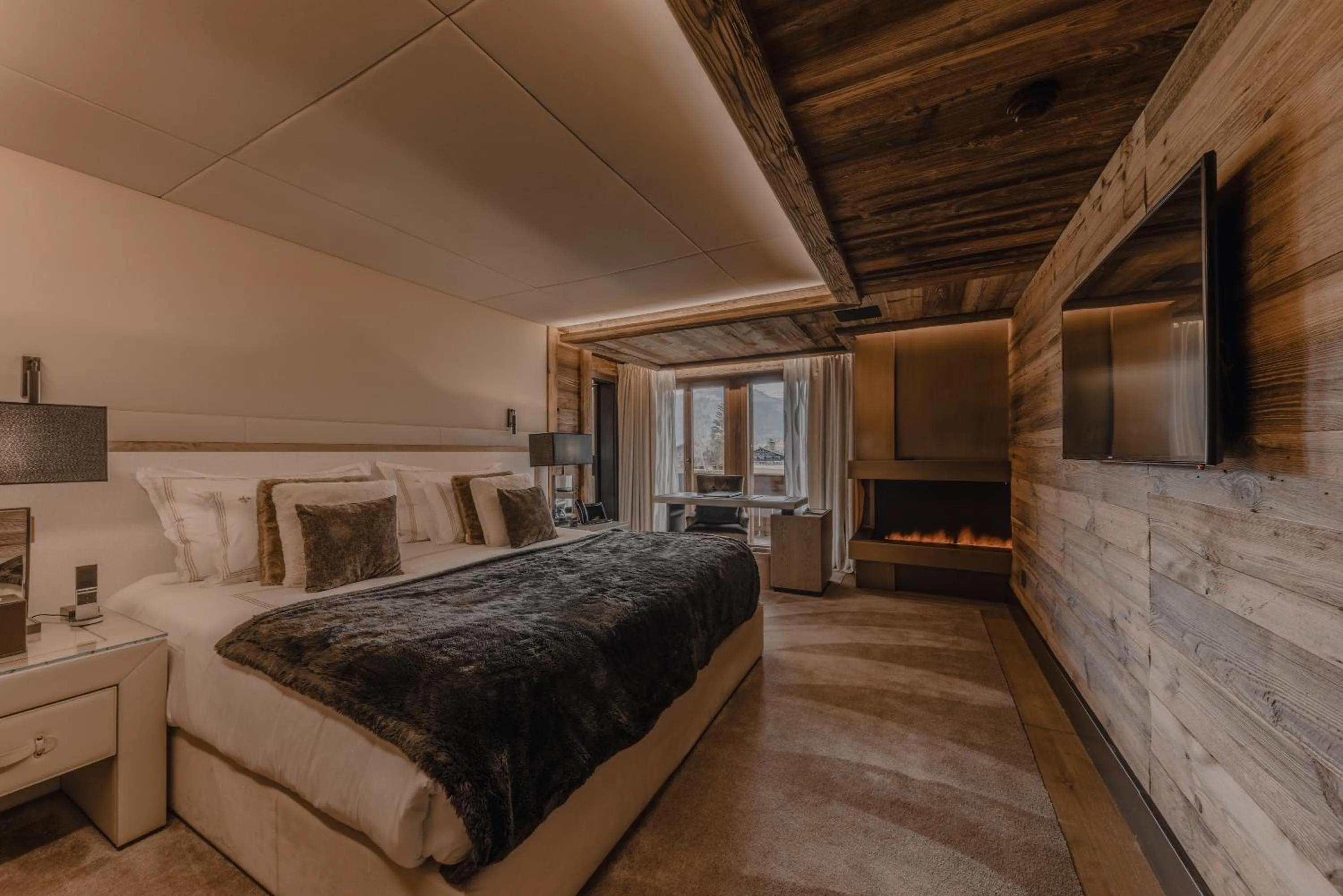 Bed in Ultima Hotel Gstaad