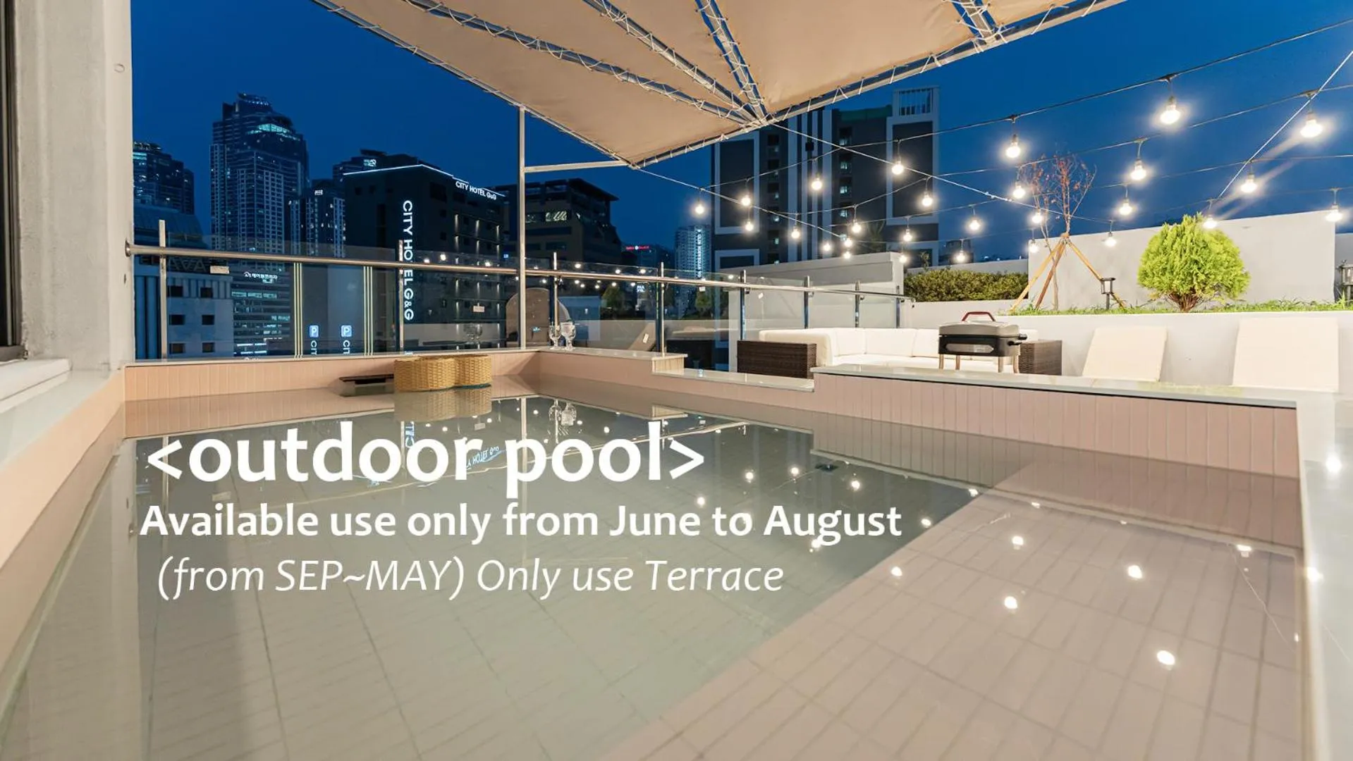 Patio in Denbasta Central Hotel Seomyeon