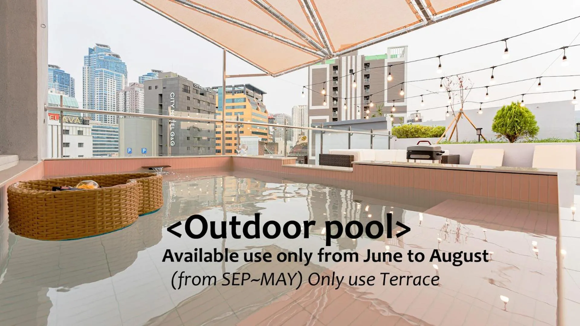 Patio in Denbasta Central Hotel Seomyeon