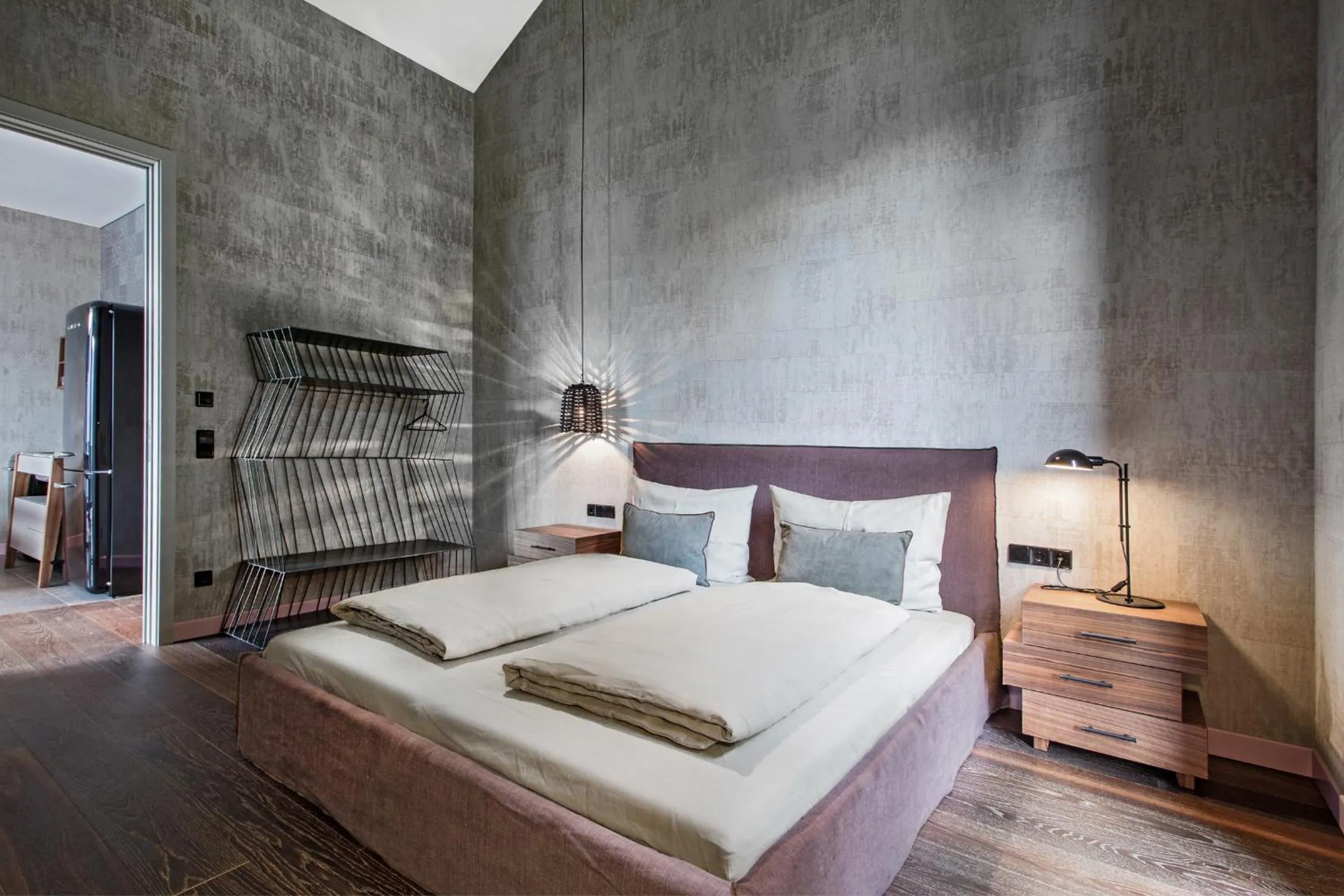 Bedroom, Bed in Senses Violett Suites - Adults Only