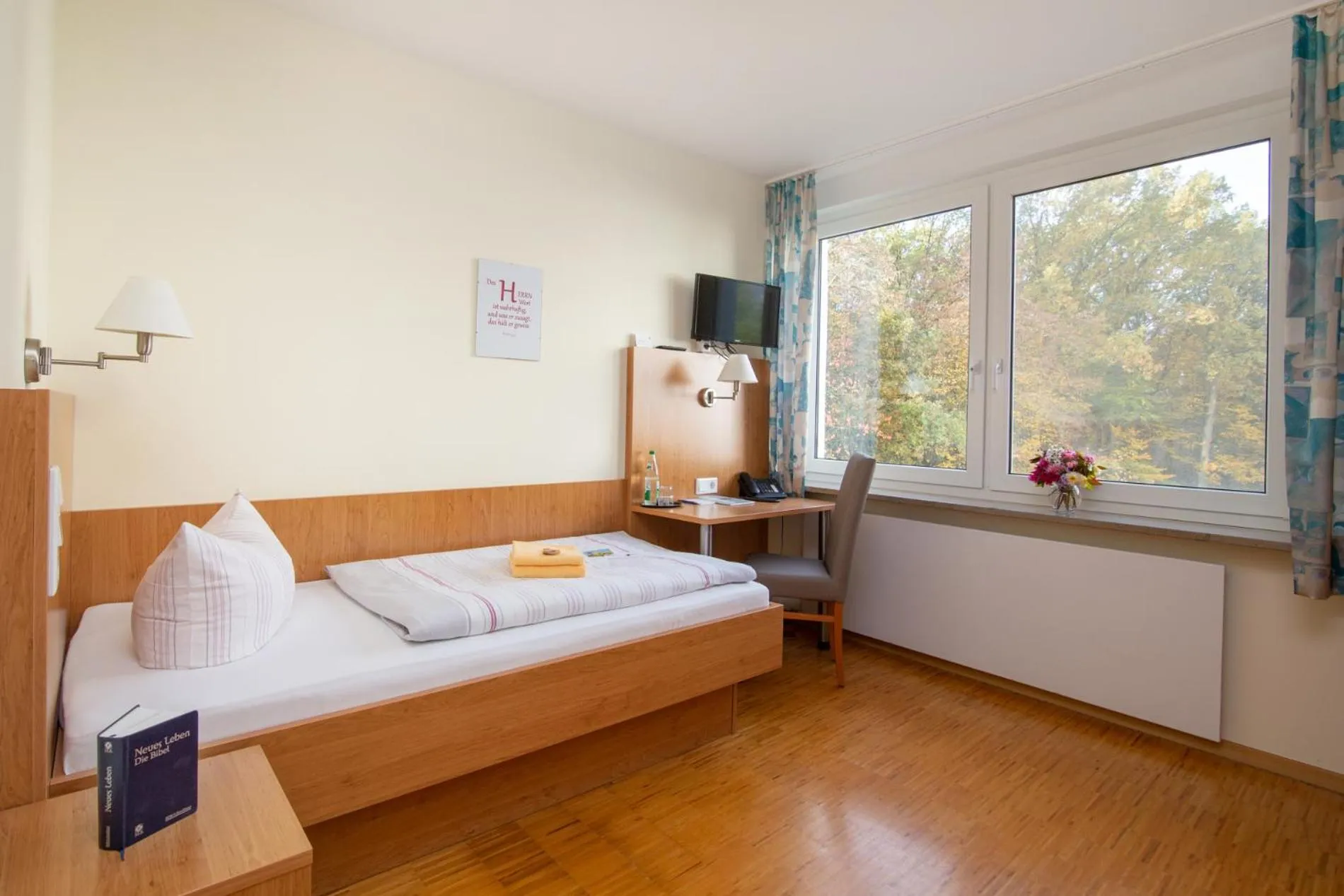 Bed in Das Gästehaus Puschendorf