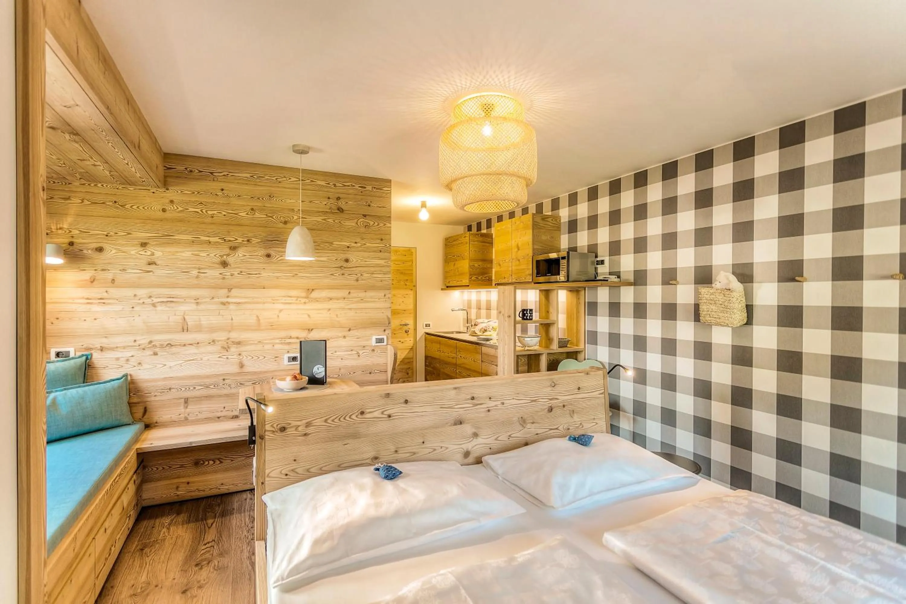 Living room, Bed in Residence Telemark