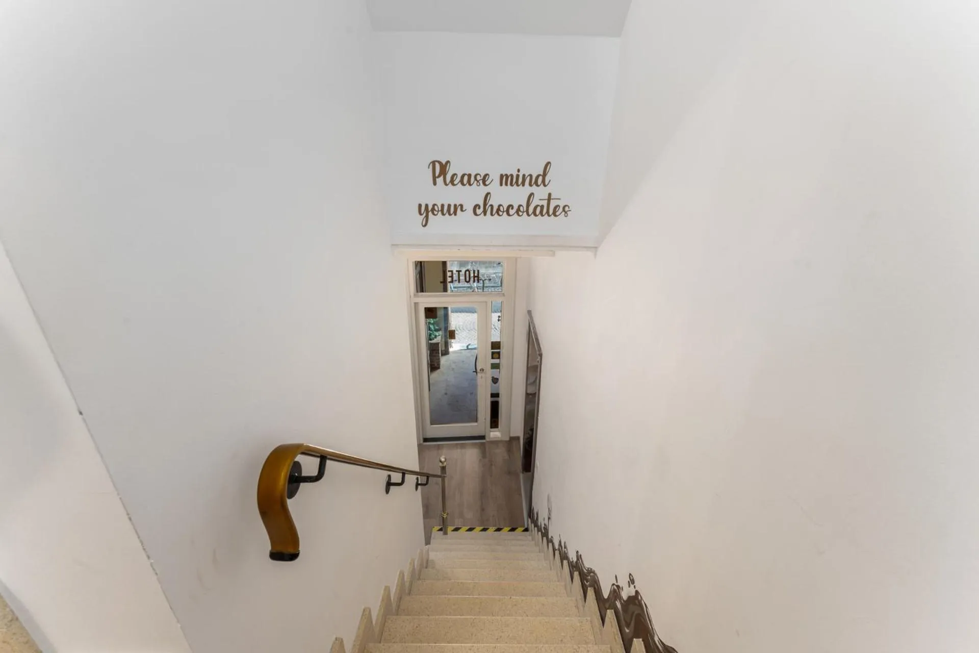 Text overlay in The Chocolate Suites