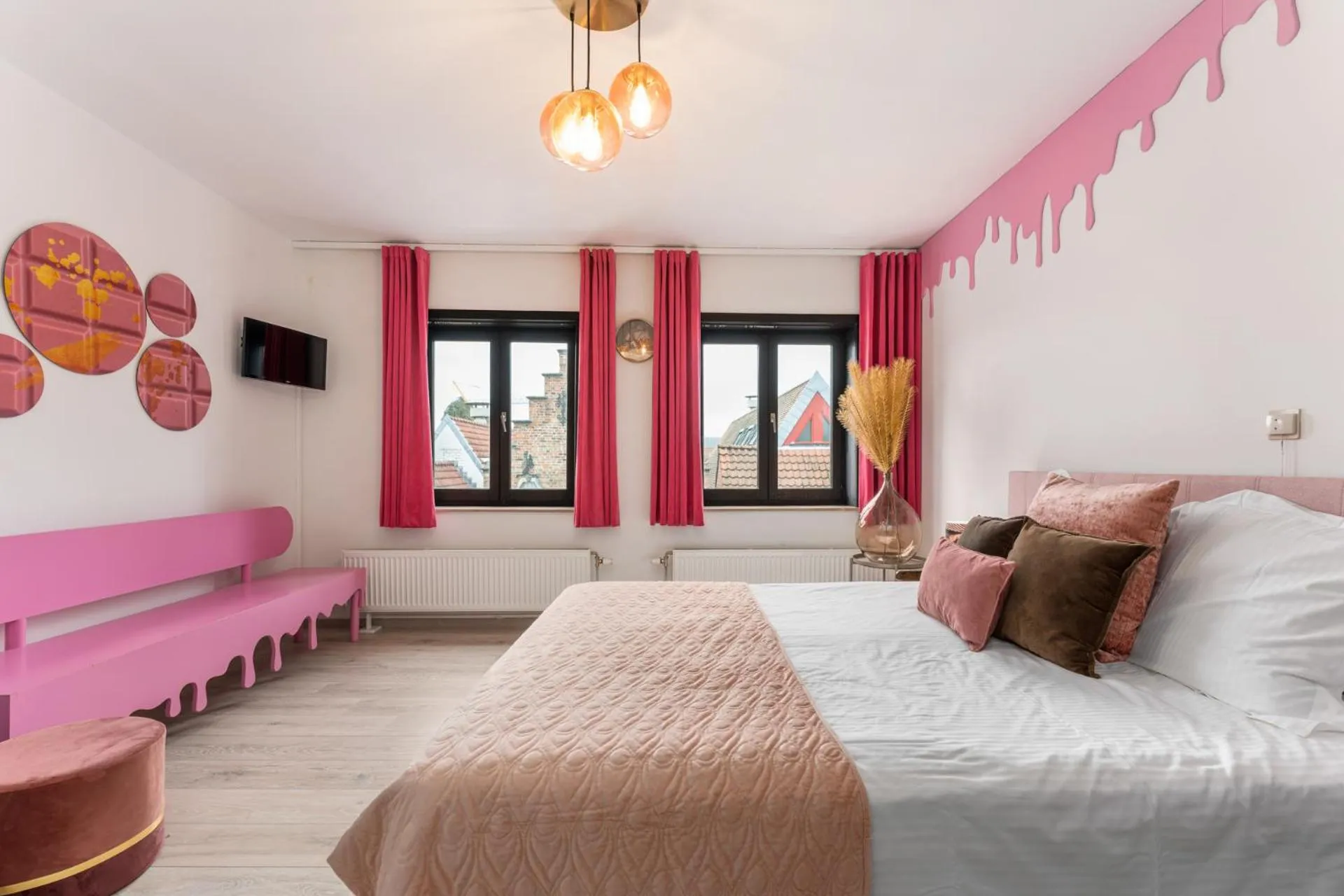 Bed in The Chocolate Suites