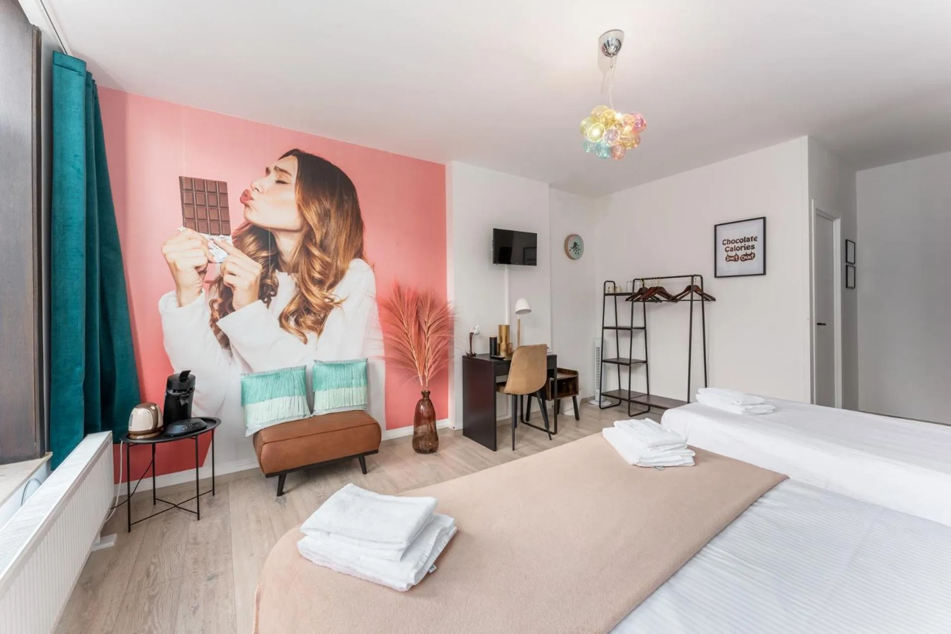 Bed in The Chocolate Suites