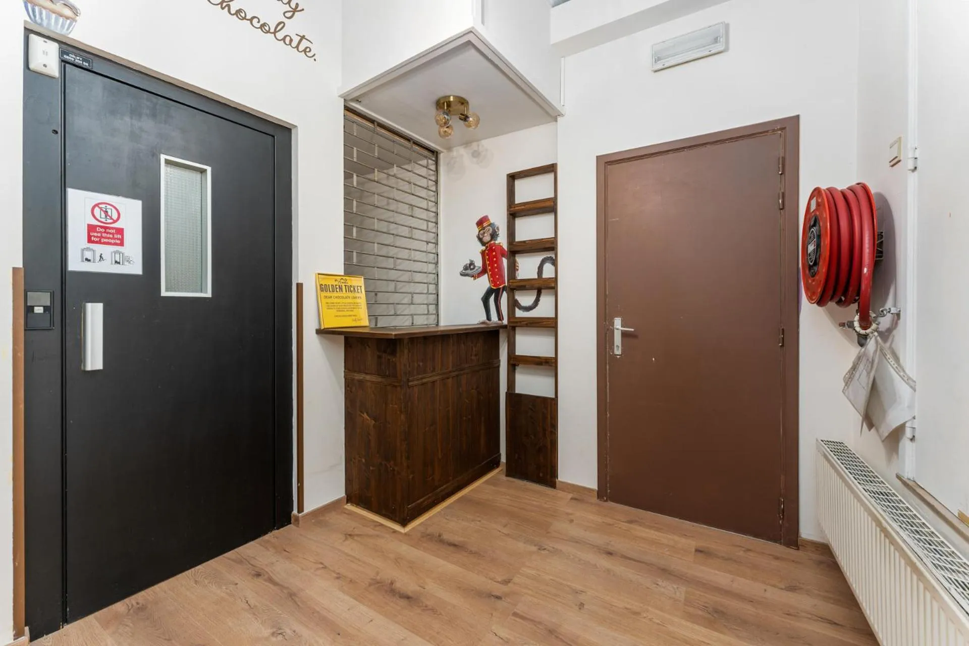 Text overlay in The Chocolate Suites