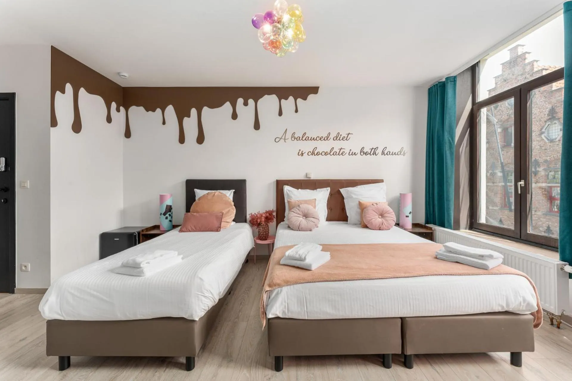 Bed in The Chocolate Suites