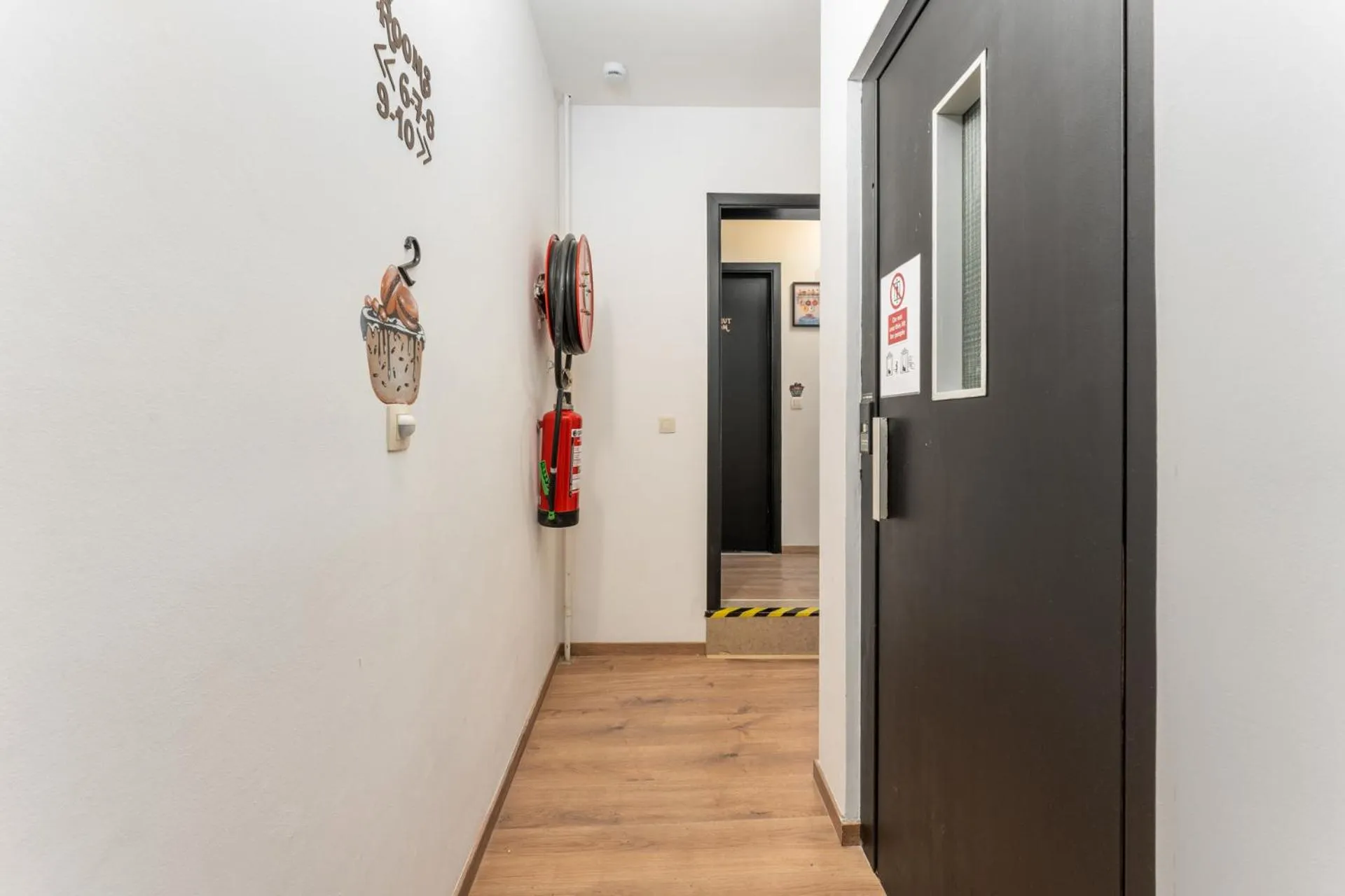 Text overlay in The Chocolate Suites