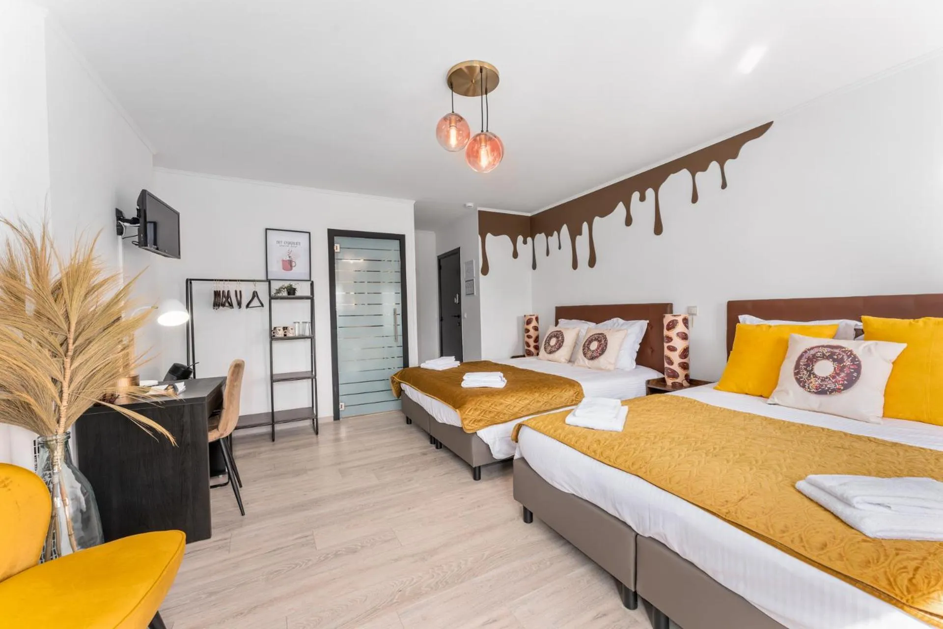 Bed in The Chocolate Suites