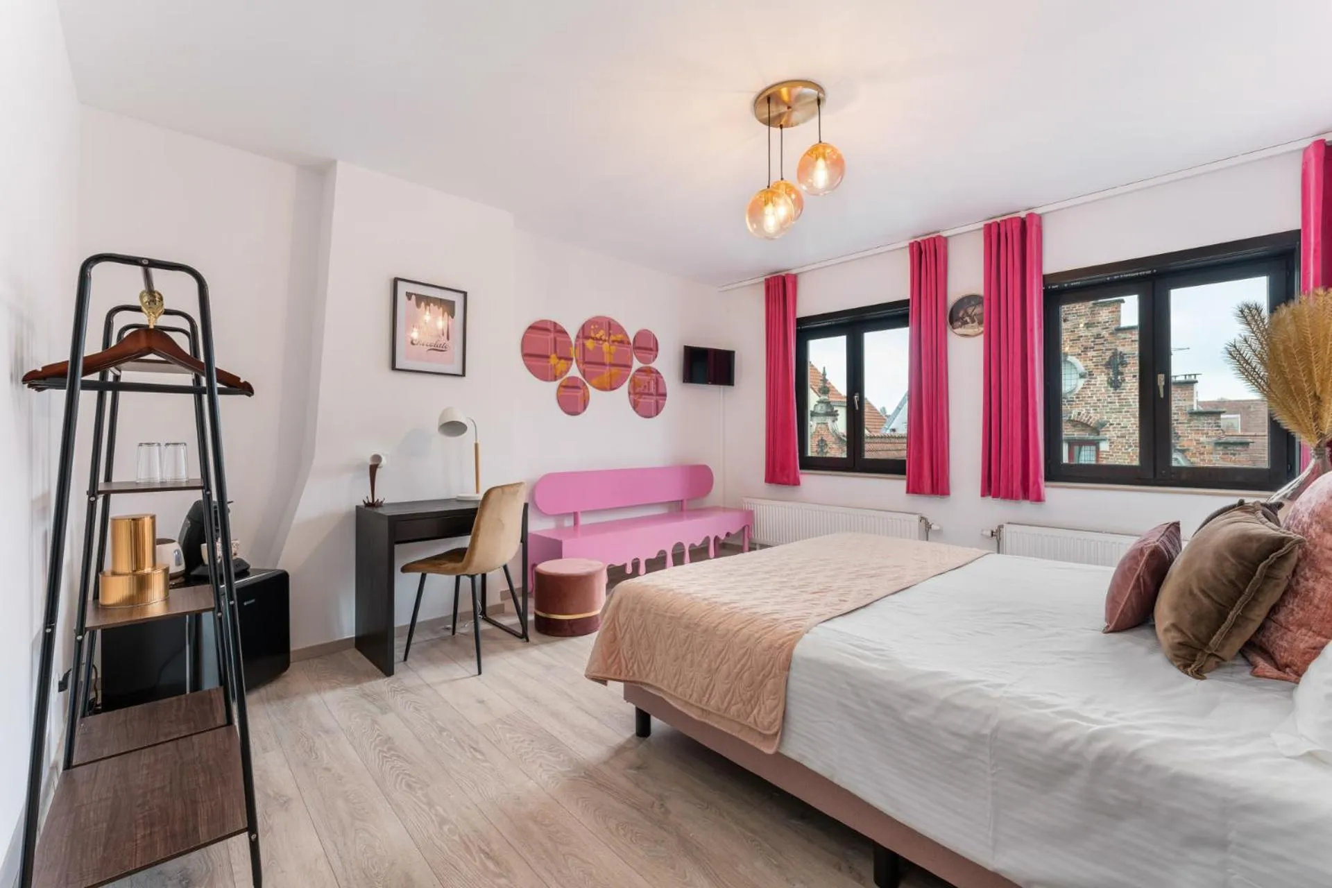 Bed in The Chocolate Suites