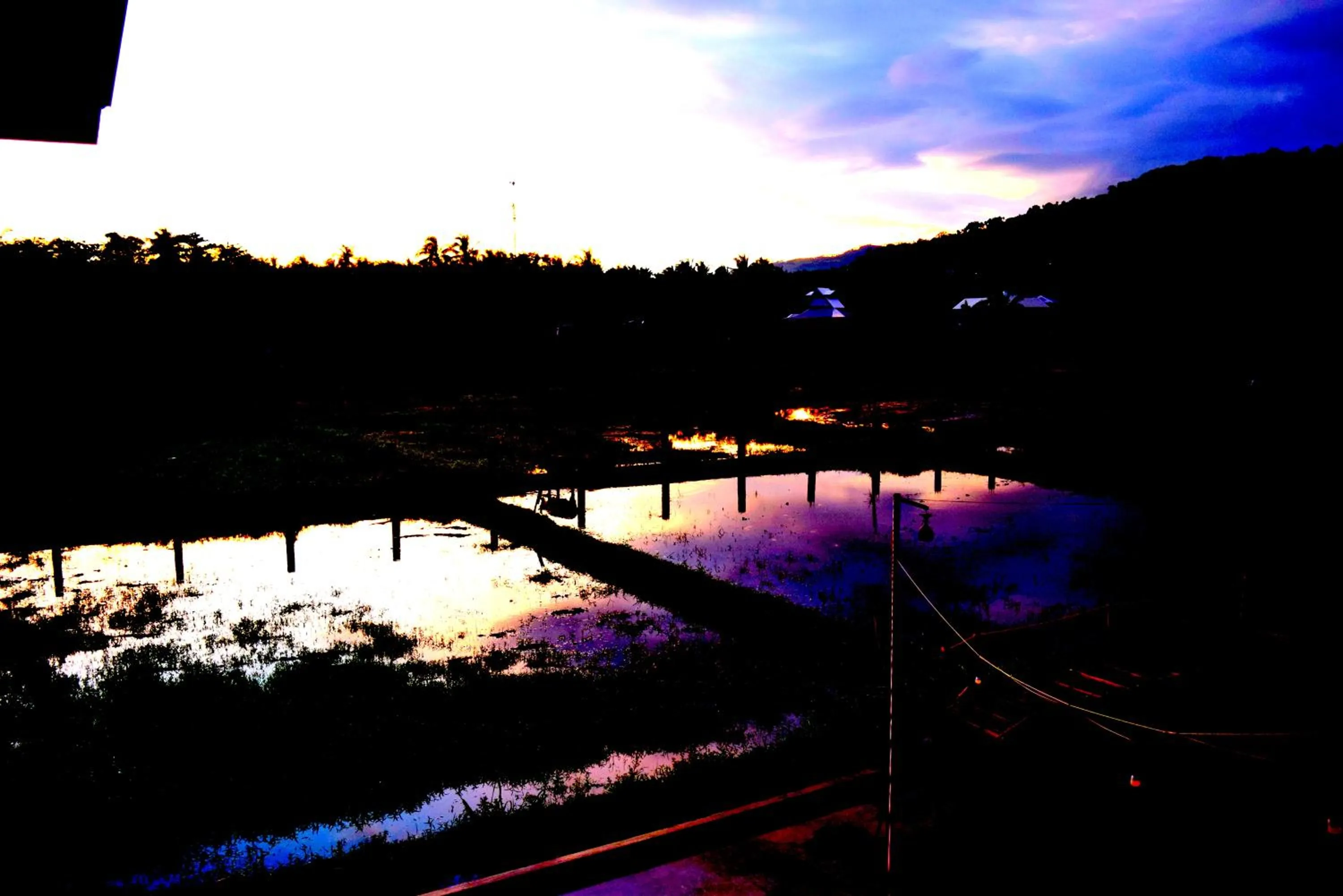 Garden view in Guerrera Rice Paddy Villas