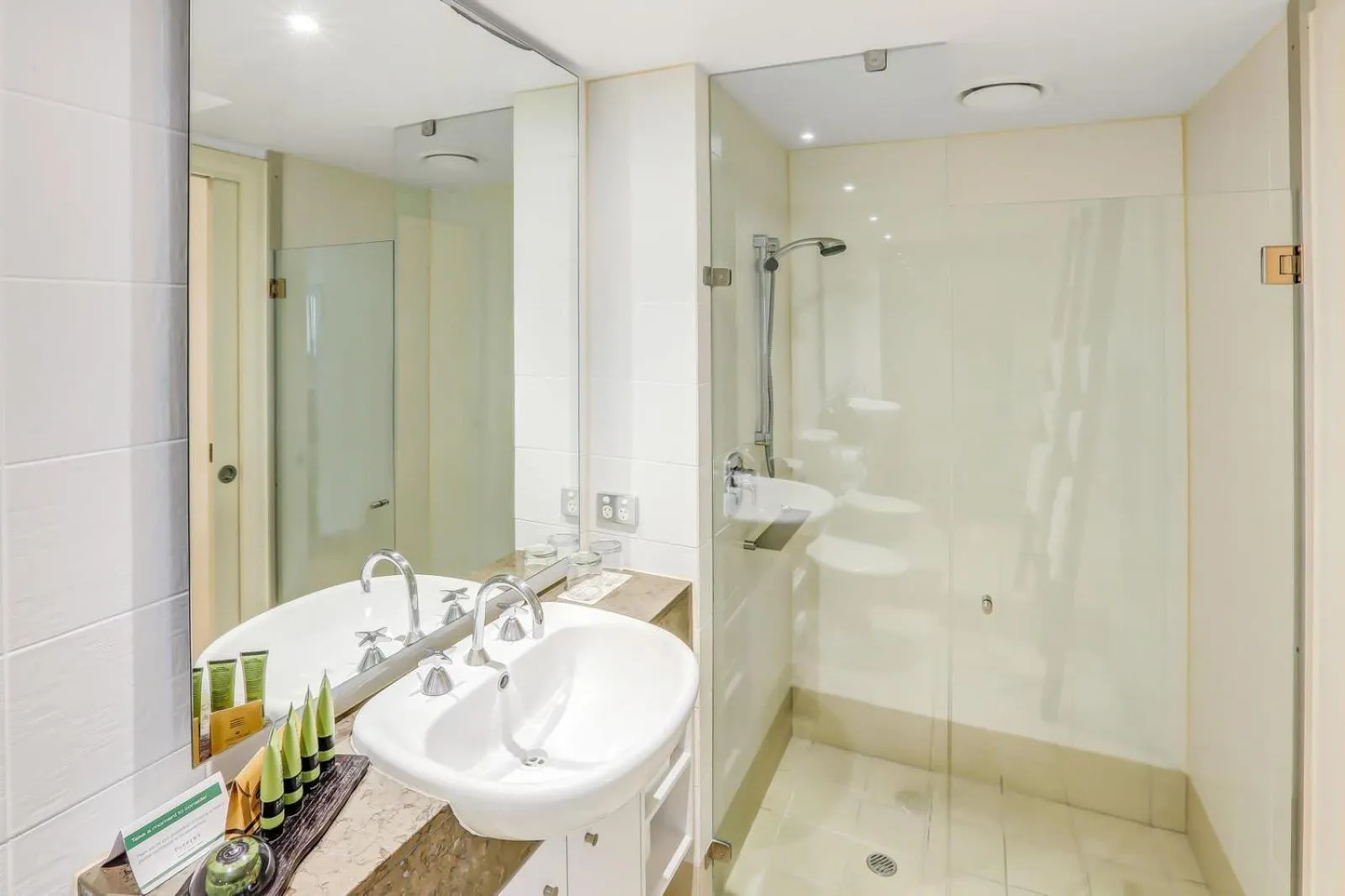 Shower in Elysium Private Apartments at Beach Club & Spa