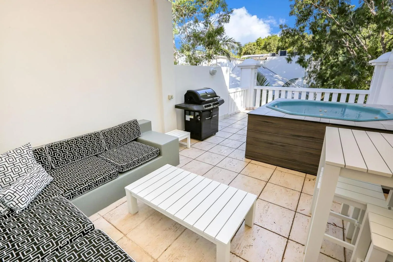 Patio in Elysium Private Apartments at Beach Club & Spa