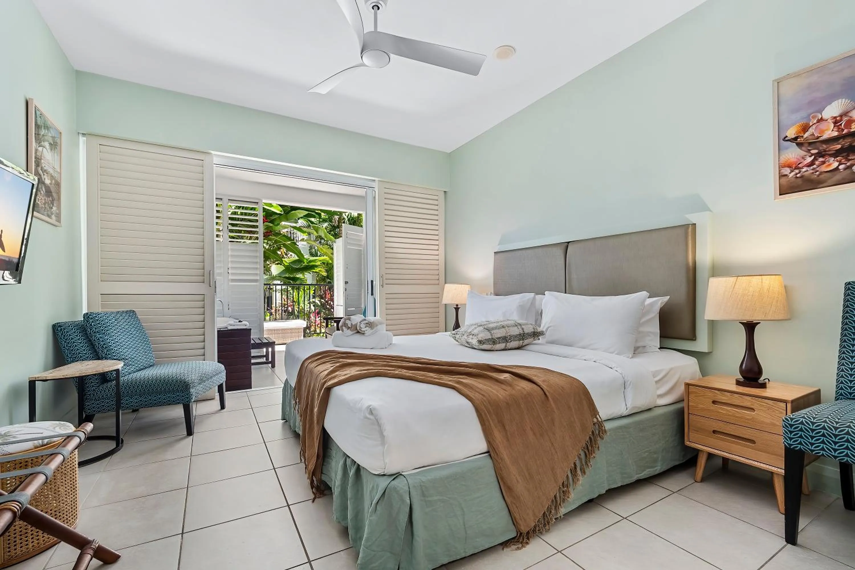 Bed in Elysium Private Apartments at Beach Club & Spa