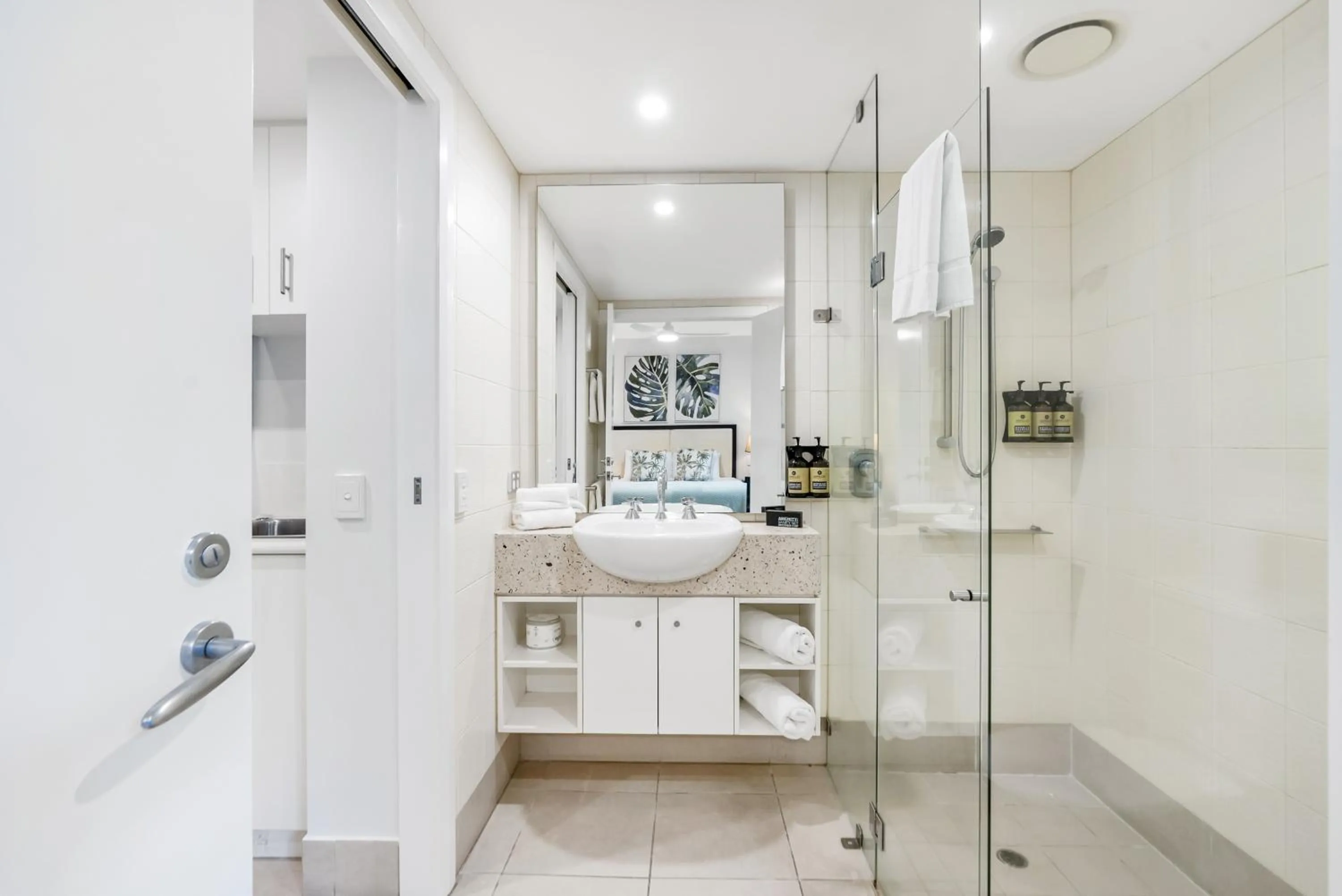 Shower in Elysium Private Apartments at Beach Club & Spa