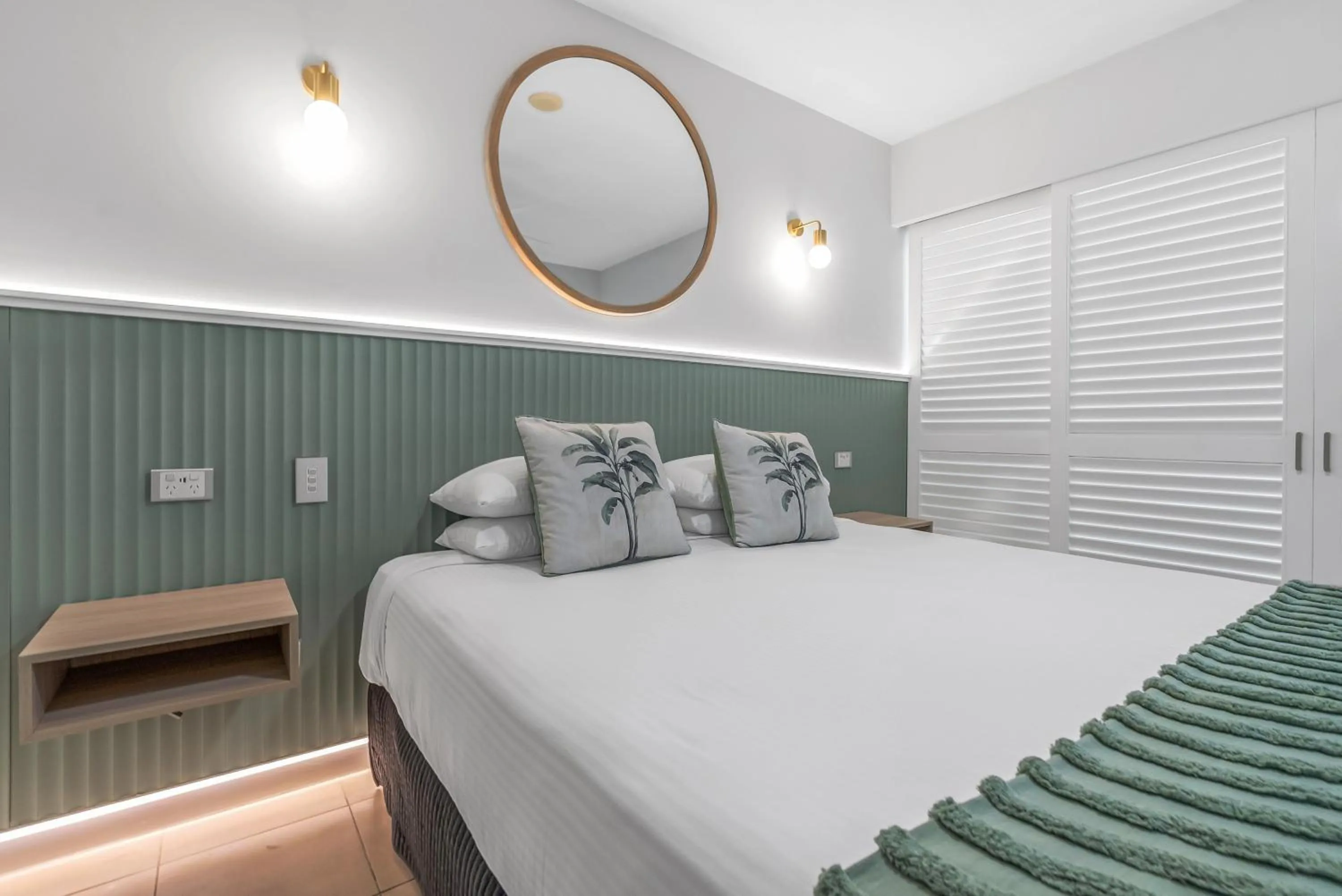 Bed in Elysium Private Apartments at Beach Club & Spa