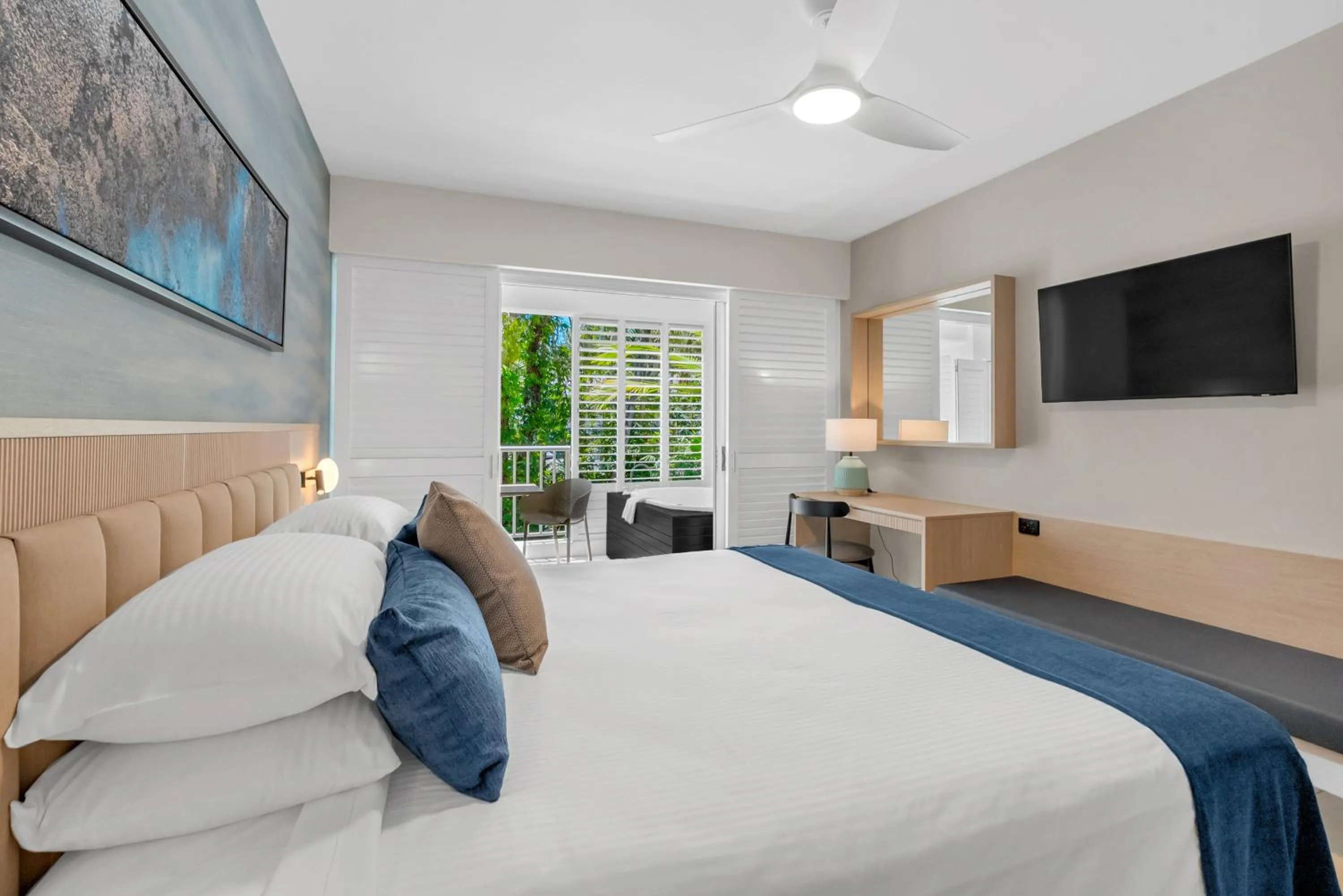 Bed in Elysium Private Apartments at Beach Club & Spa