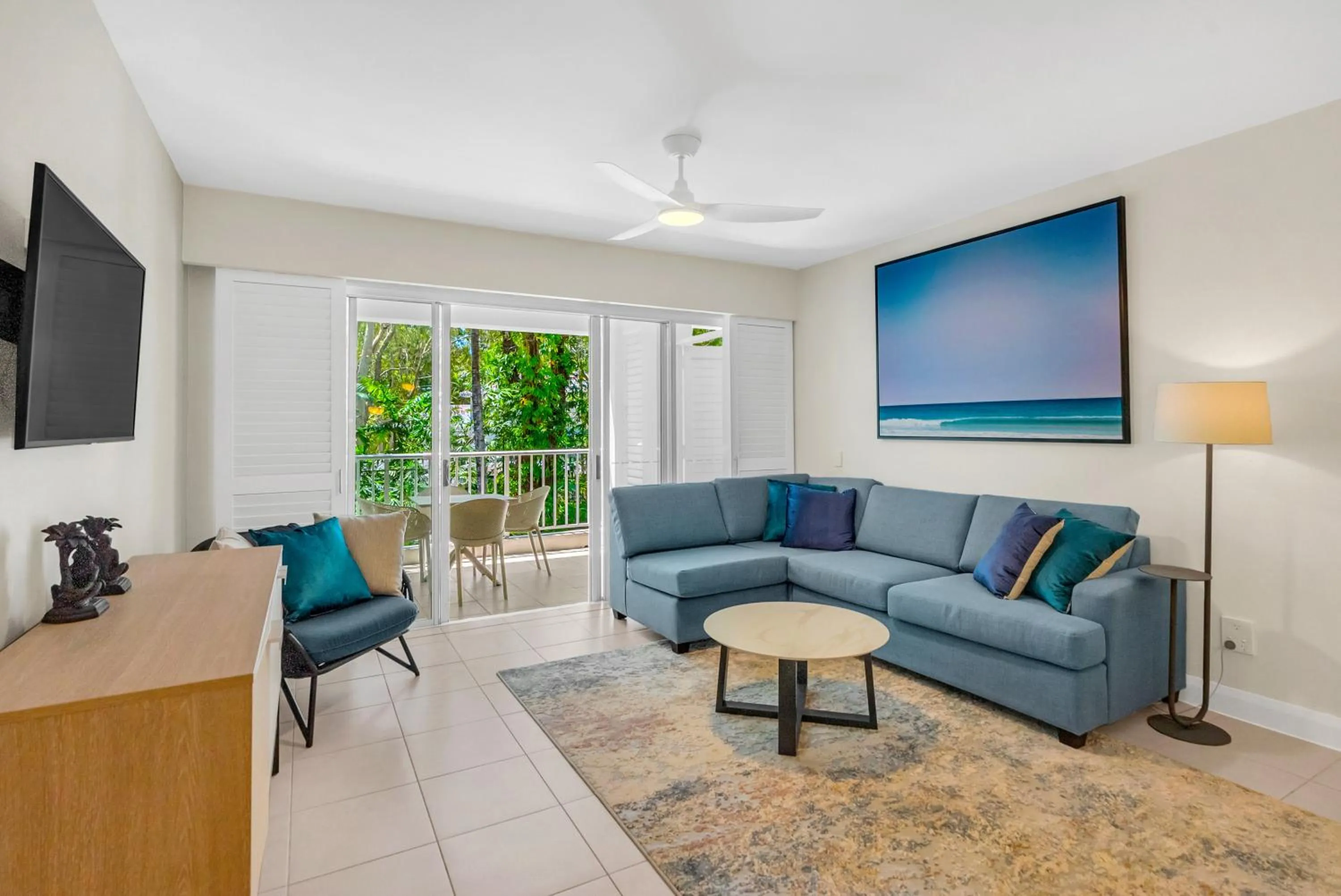 Living room in Elysium Private Apartments at Beach Club & Spa