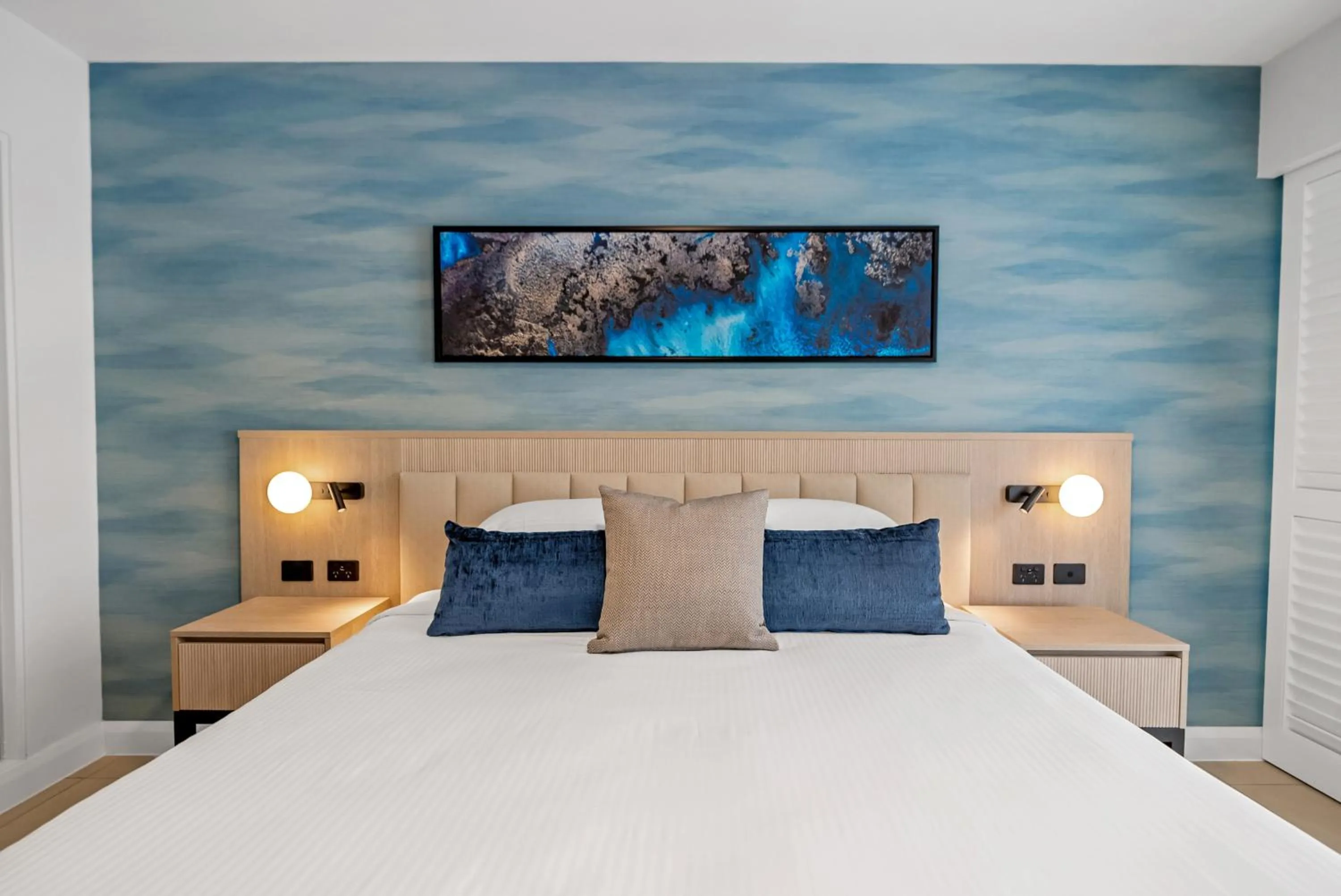 Bed in Elysium Private Apartments at Beach Club & Spa