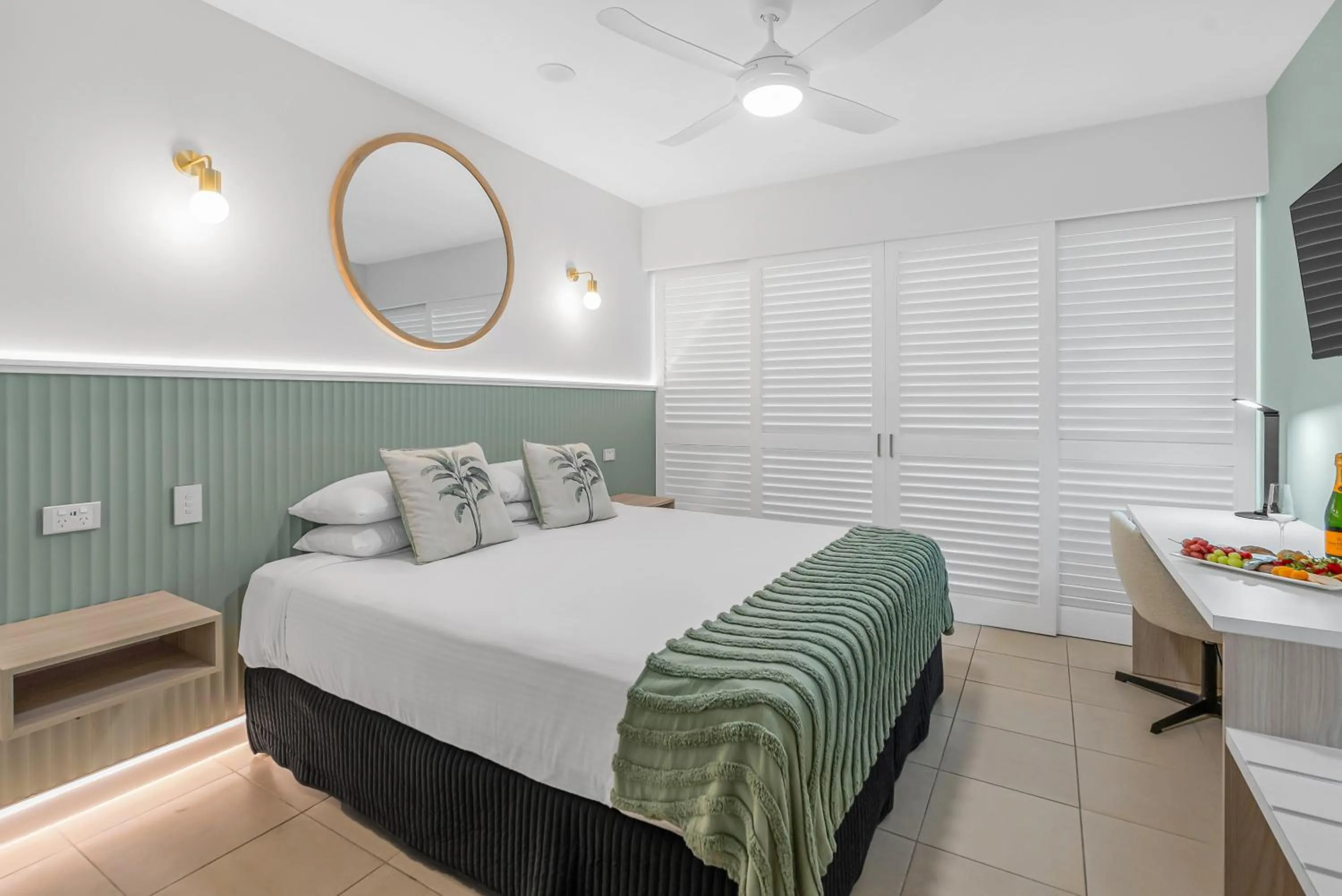 Bed in Elysium Private Apartments at Beach Club & Spa