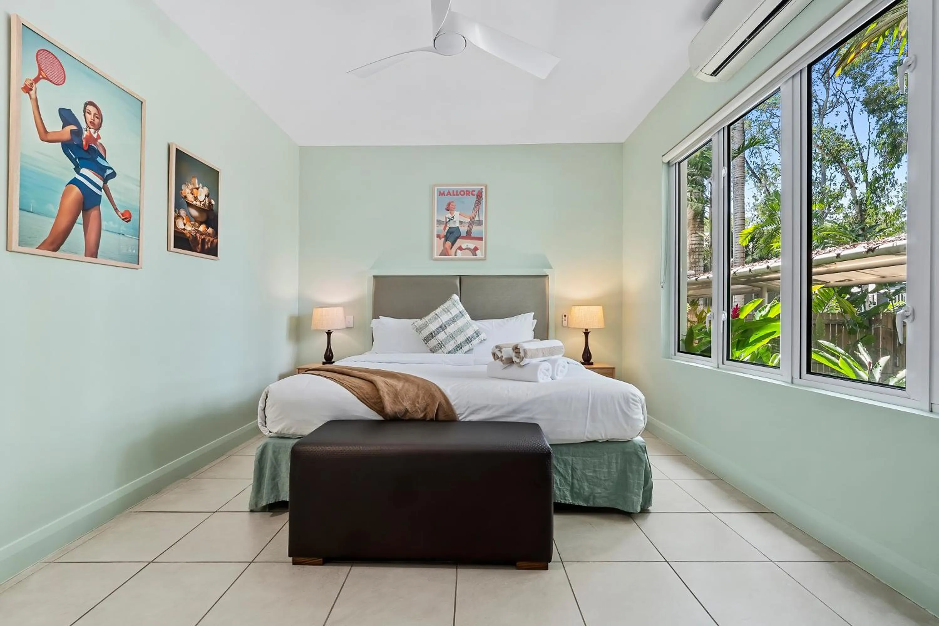 Bed in Elysium Private Apartments at Beach Club & Spa