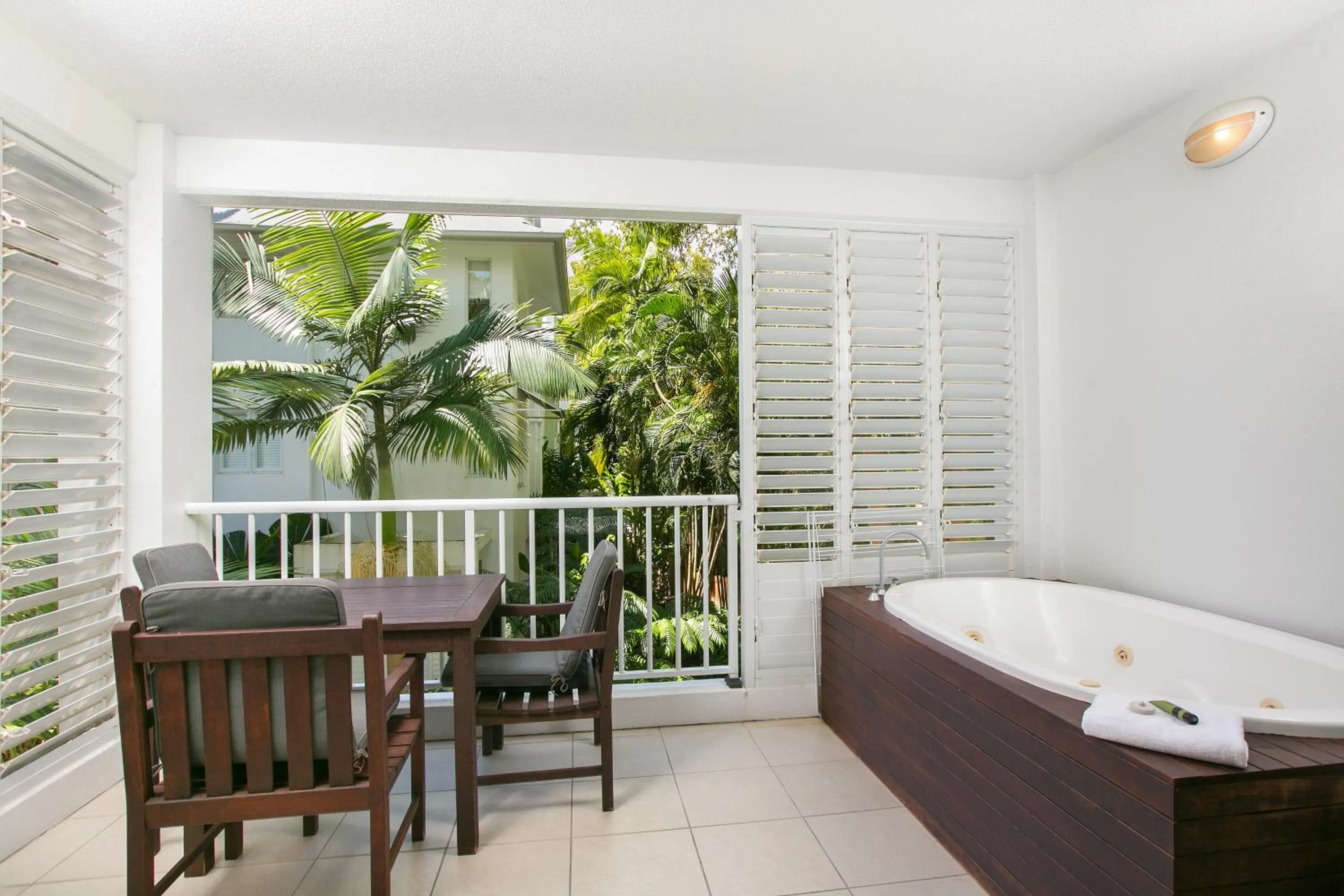 Garden view in Elysium Private Apartments at Beach Club & Spa