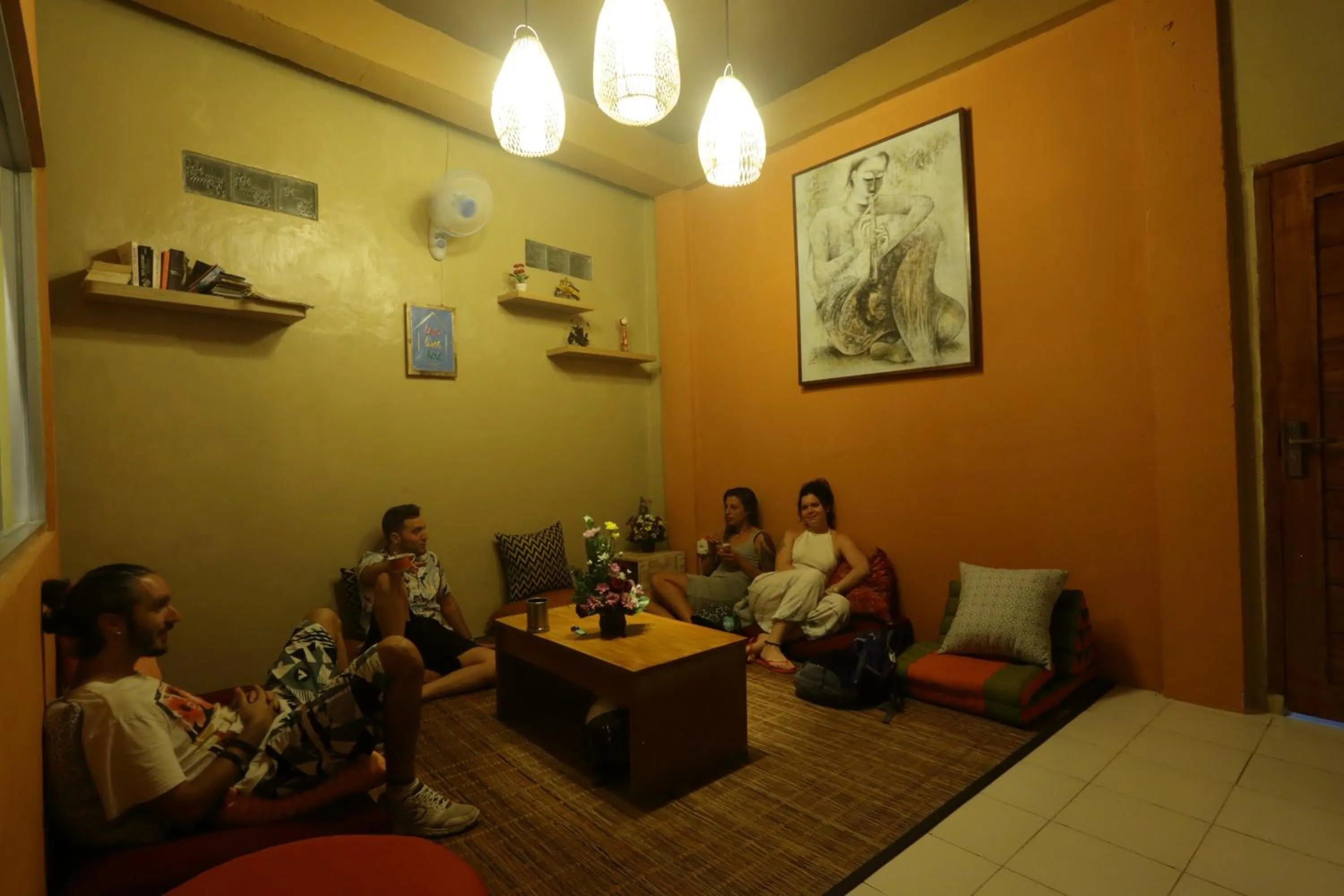 Seating area in Aru House Ubud