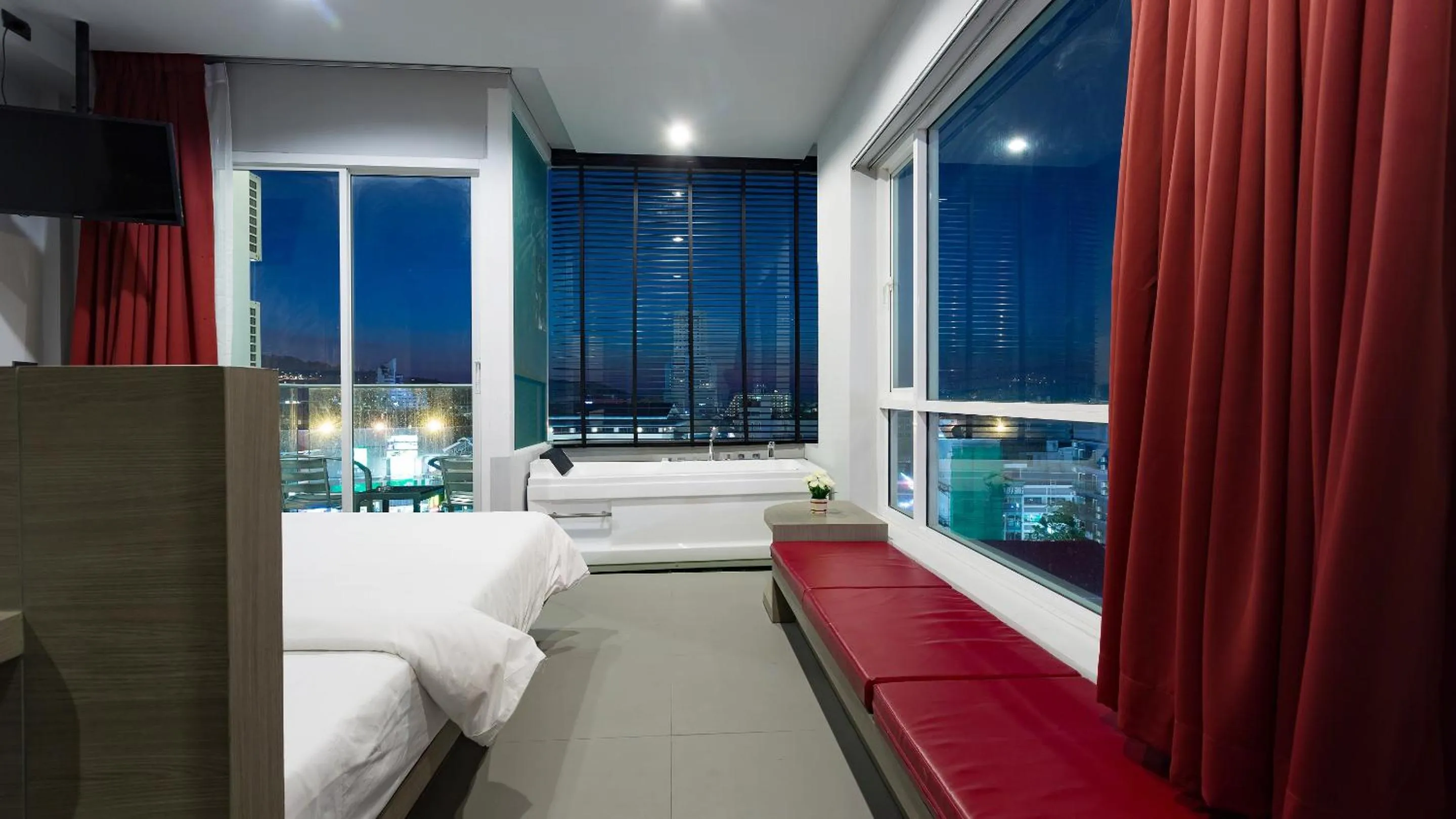 City view, Bed in At Patong Hotel - SHA Certified