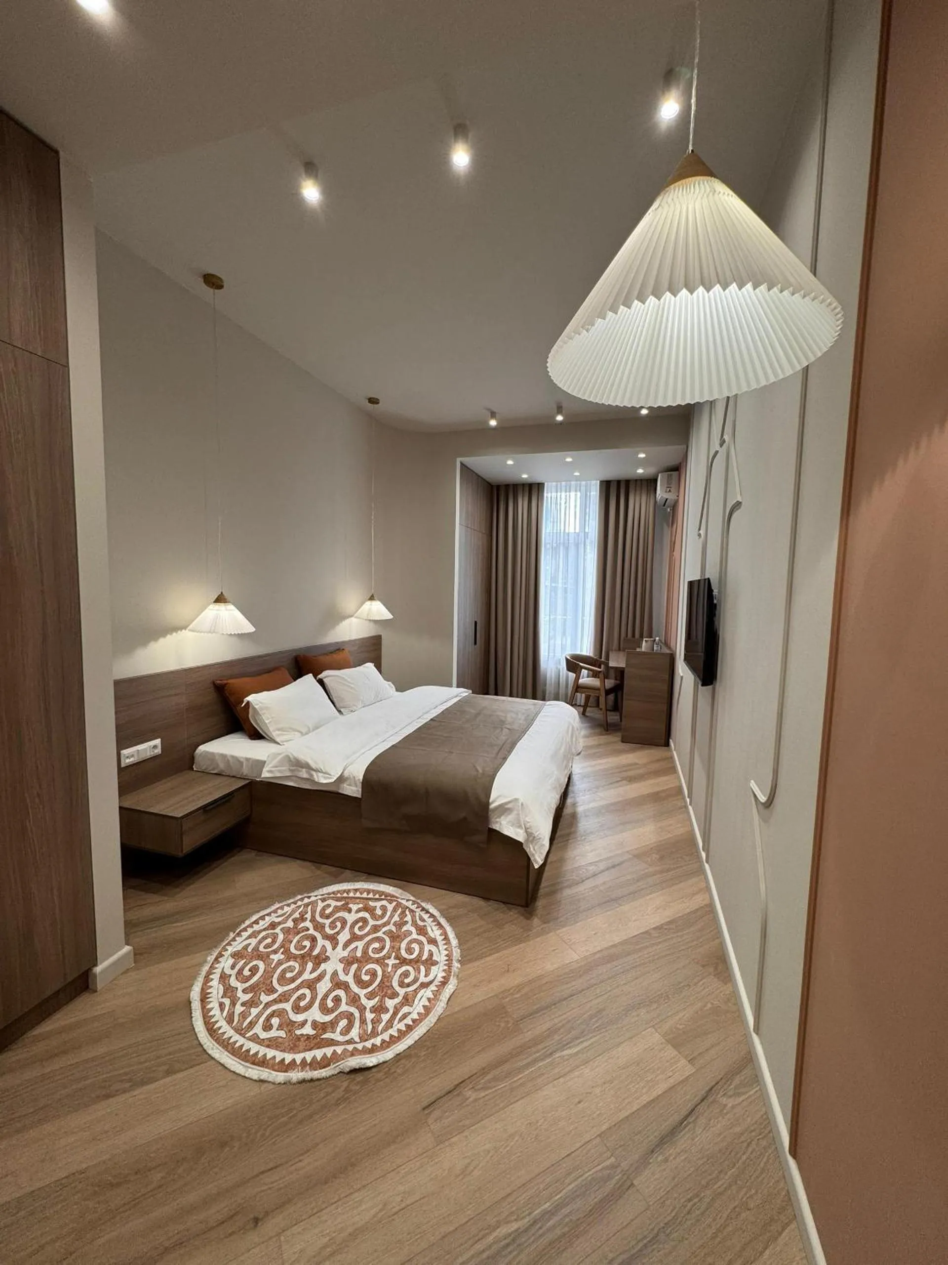 Bed in Bugu Hotel Bishkek