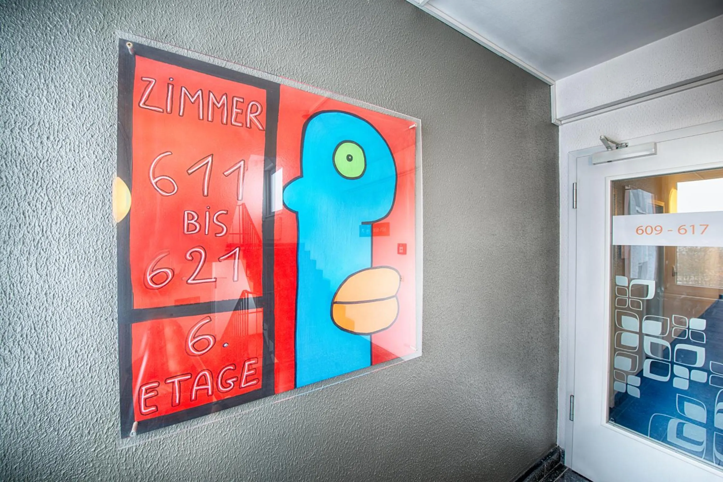 Decorative detail in enjoy hostel Berlin City West