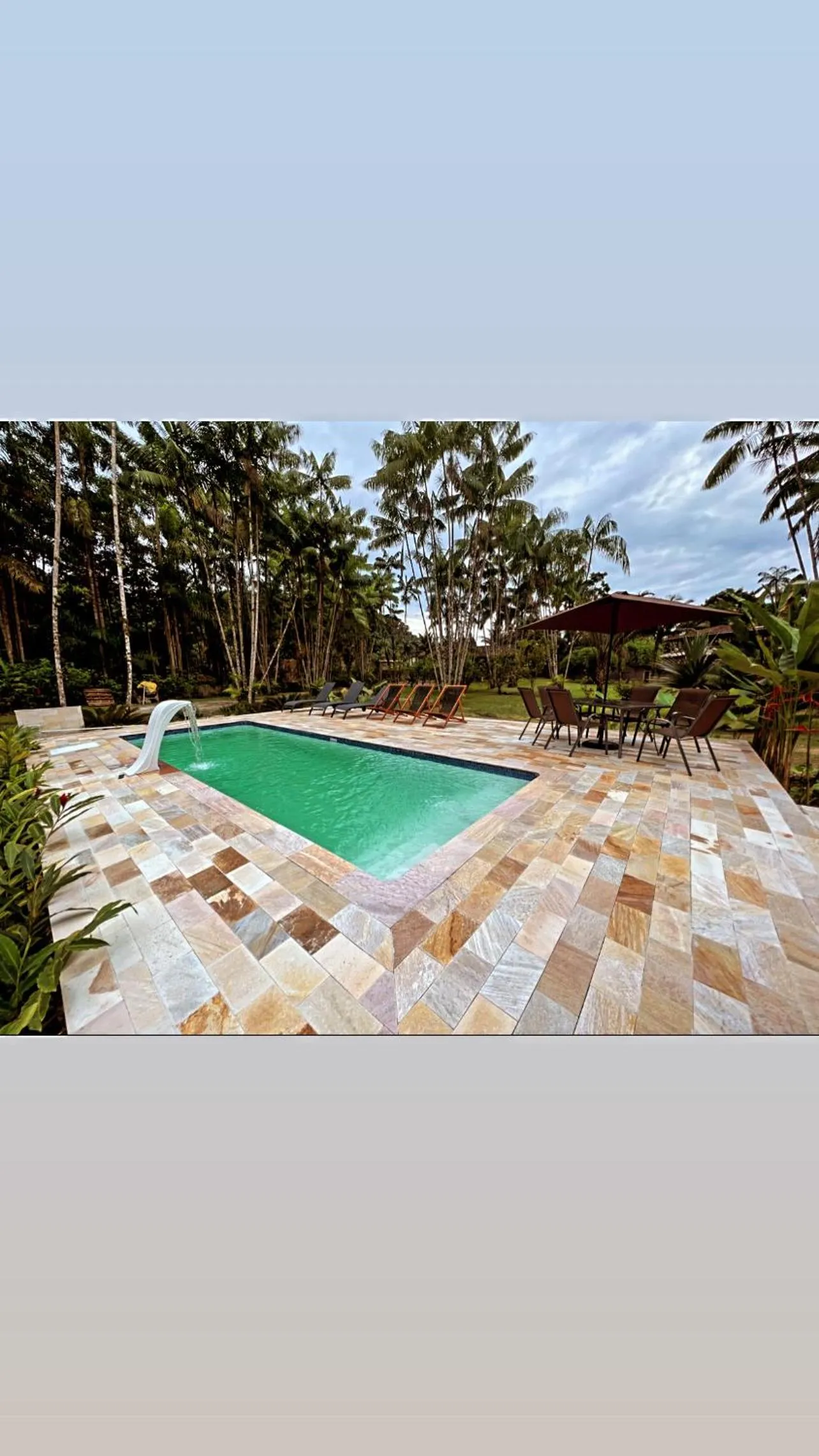 Pool view in Vila Noah Pousada