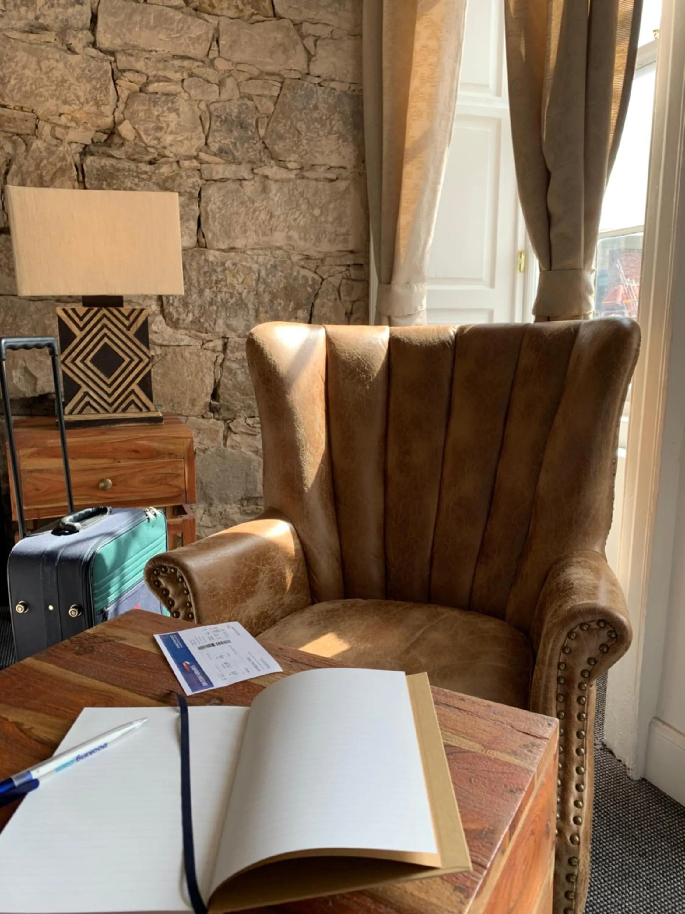 Seating area in Royal Mile Suites by the Castle