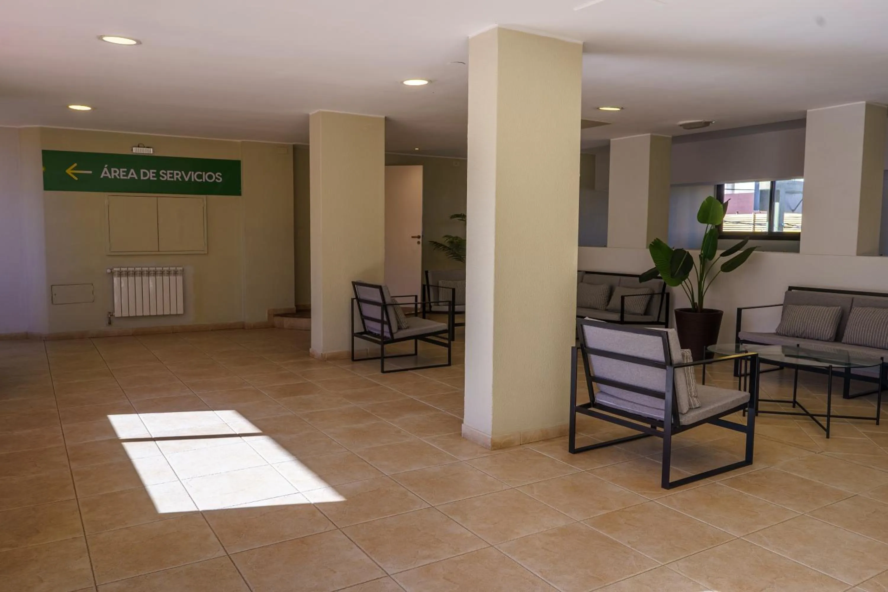 Seating area in Hostal del Sol