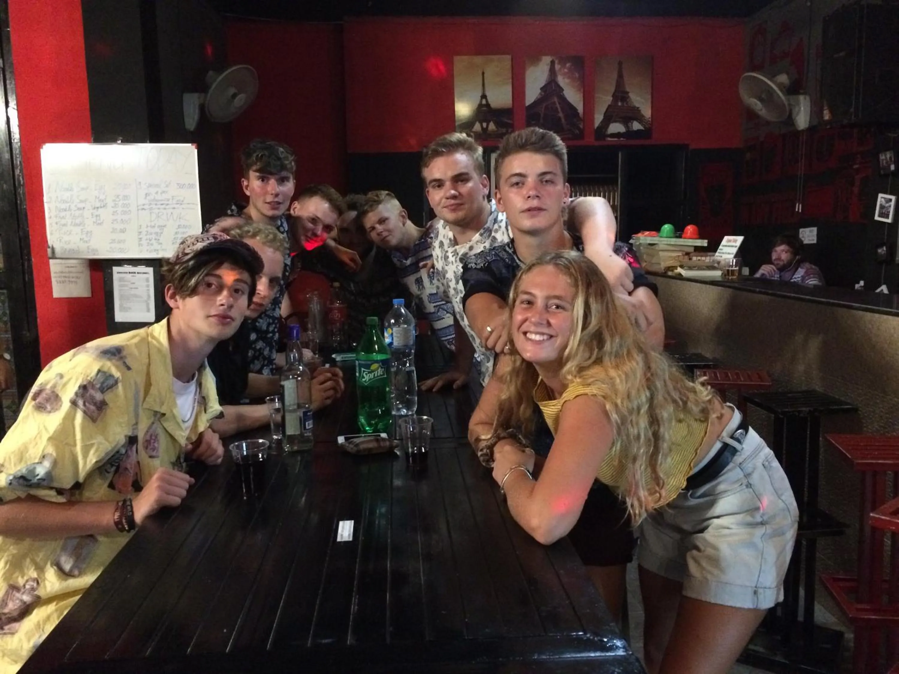 Alcoholic drinks in Vangvieng Rock Backpacker Rooftop Hostel