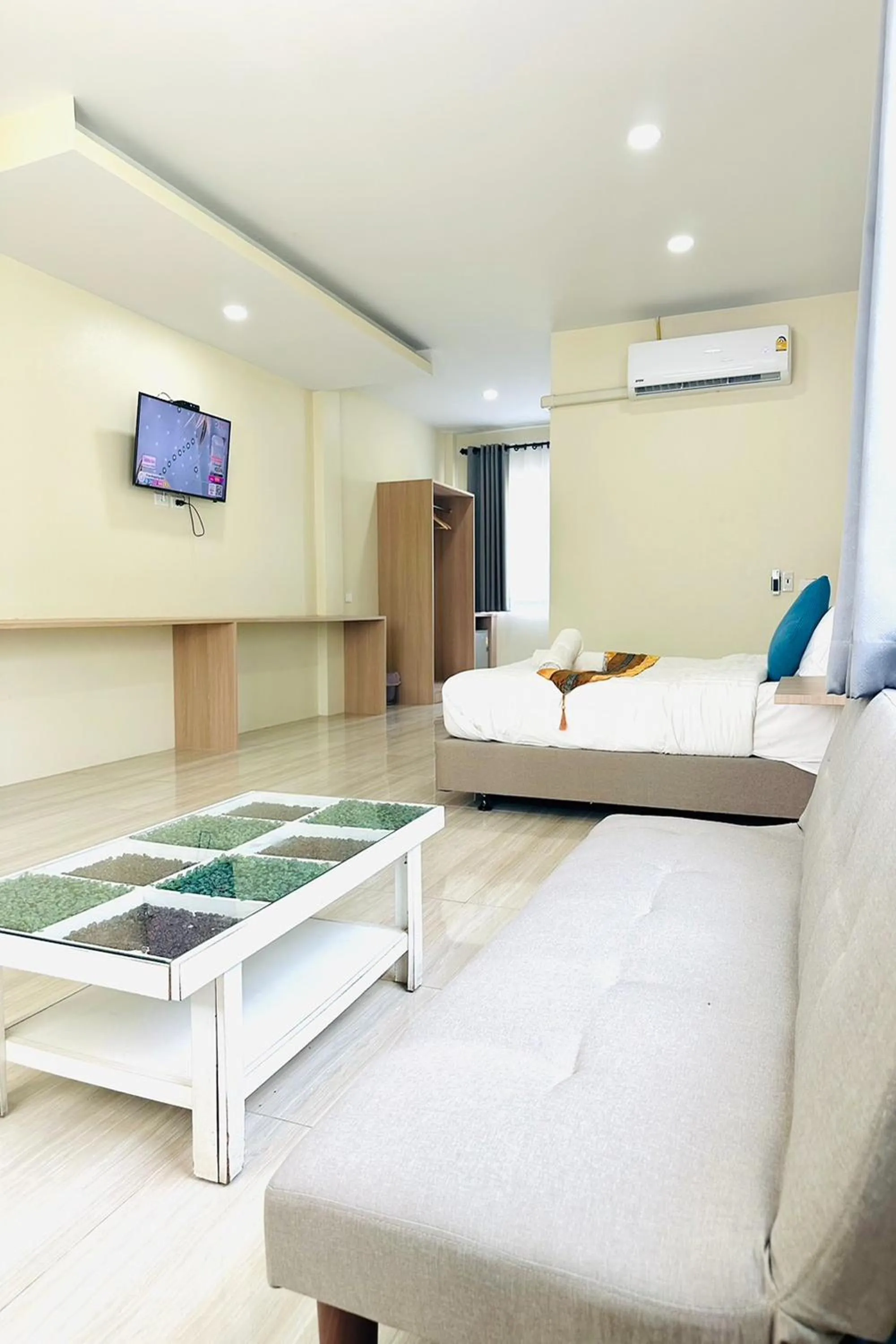 Bed in Lampang Green Garden Resort