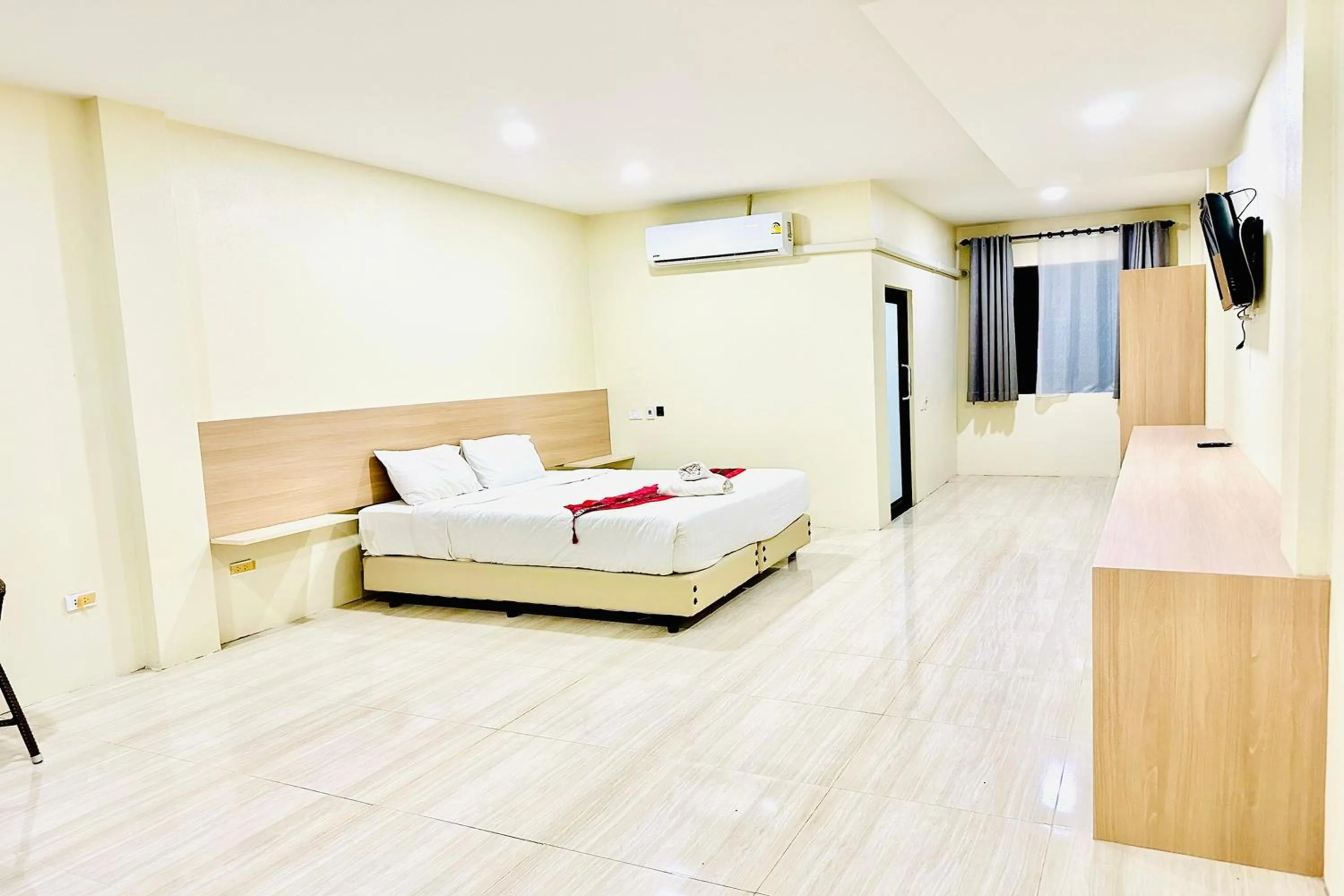 Bed in Lampang Green Garden Resort