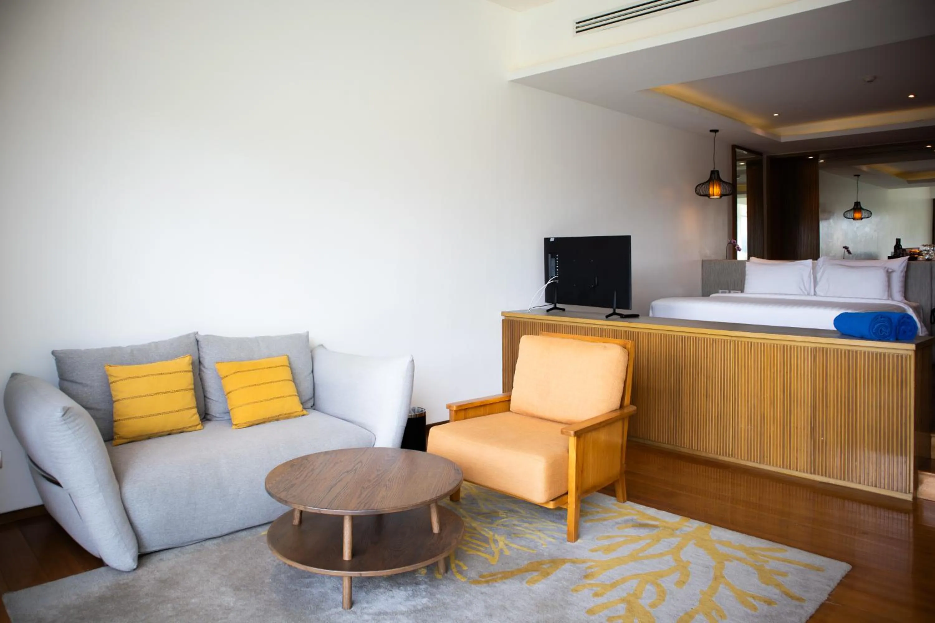 Living room, Bed in Wyndham Grand Phuket Kalim Bay