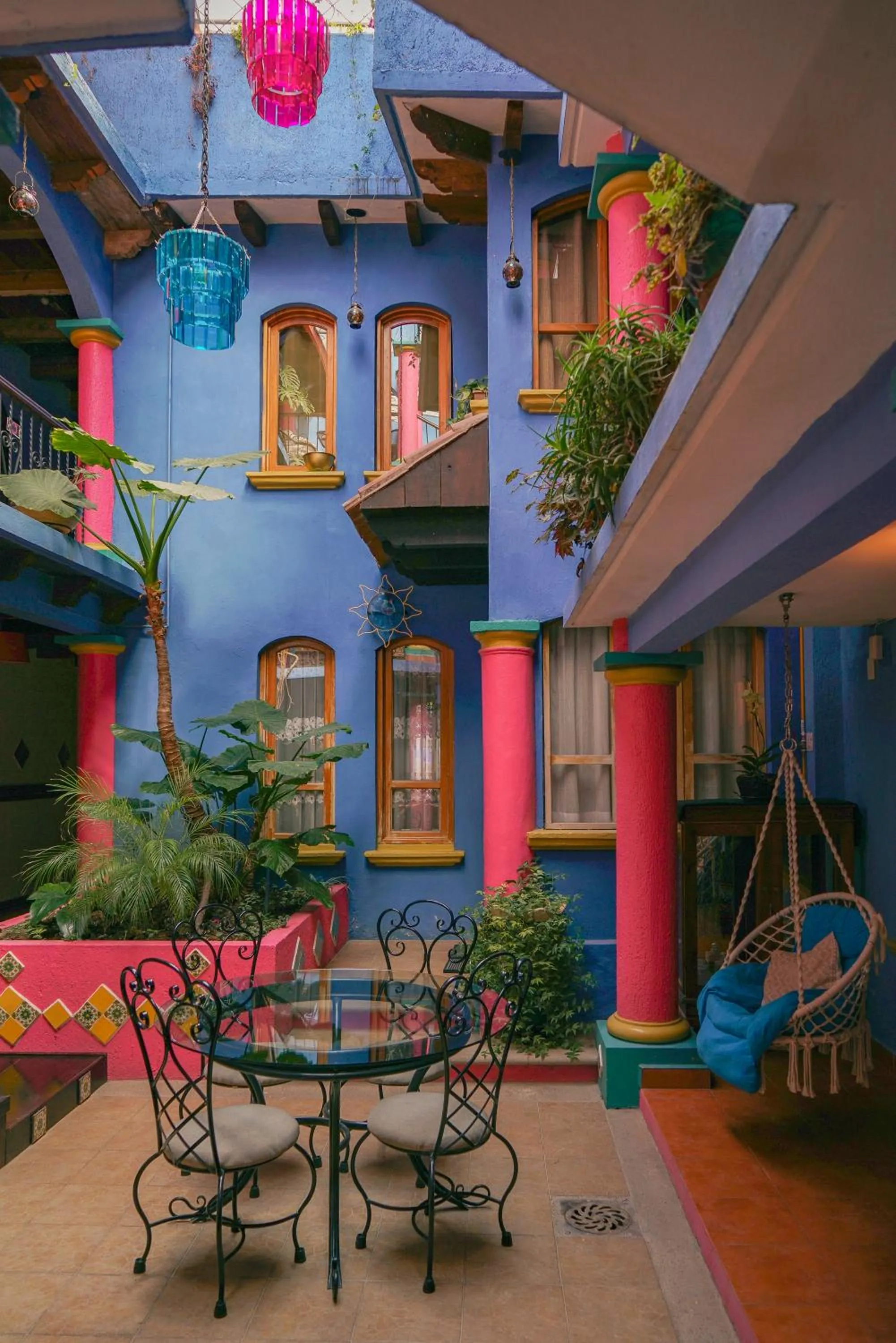 Inner courtyard view in Hotel Tepeyac