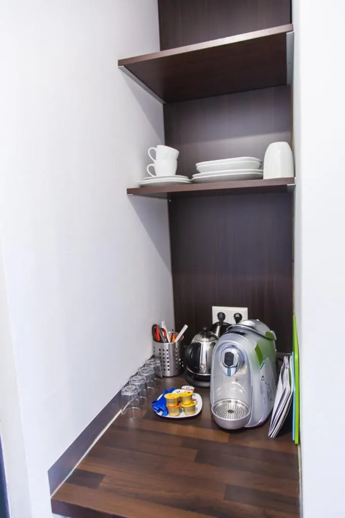 Kitchen or kitchenette in Apart-Hotel Heiligenthaler Hof