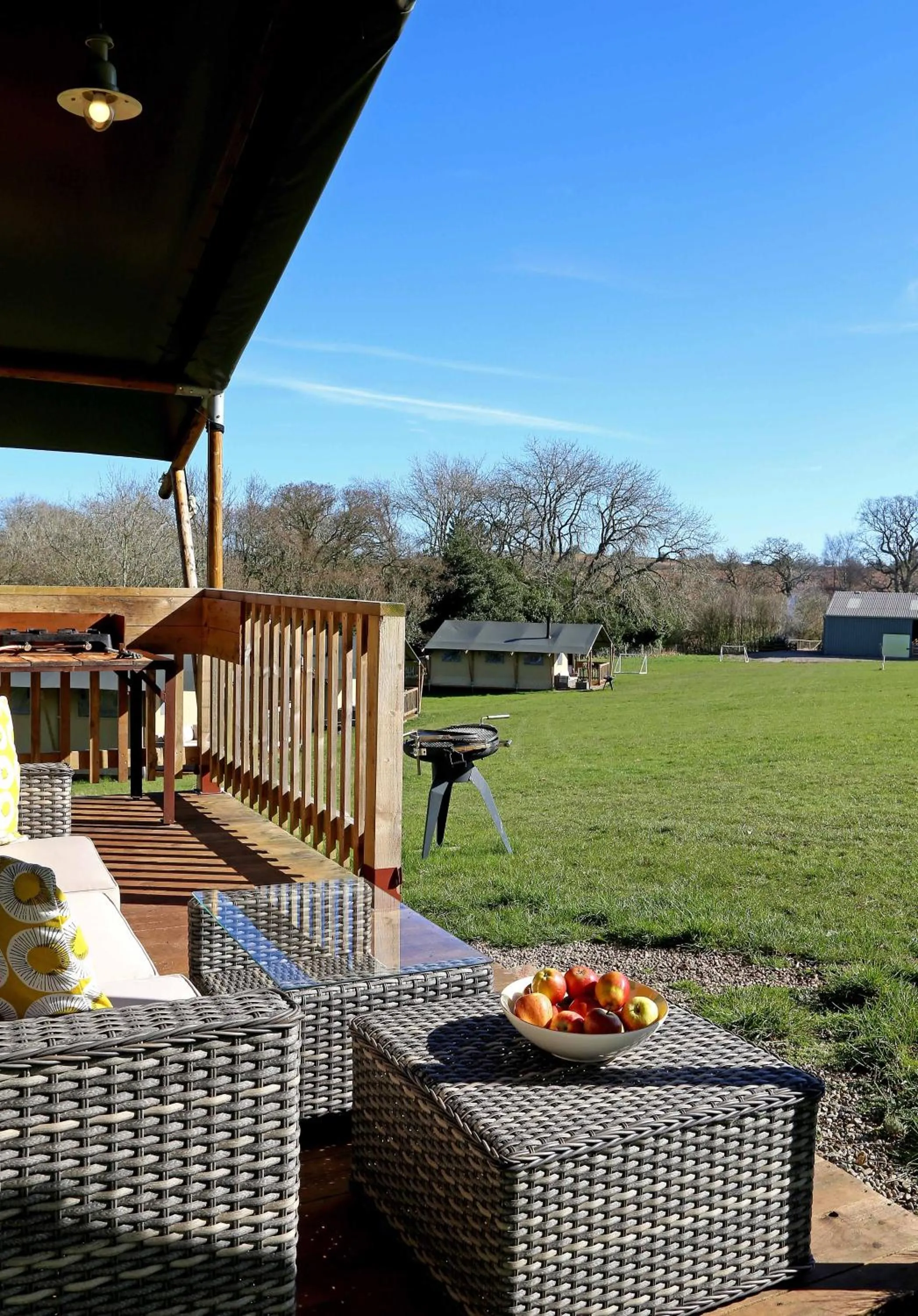 Patio in Llan-Y-Coed Farm Stay