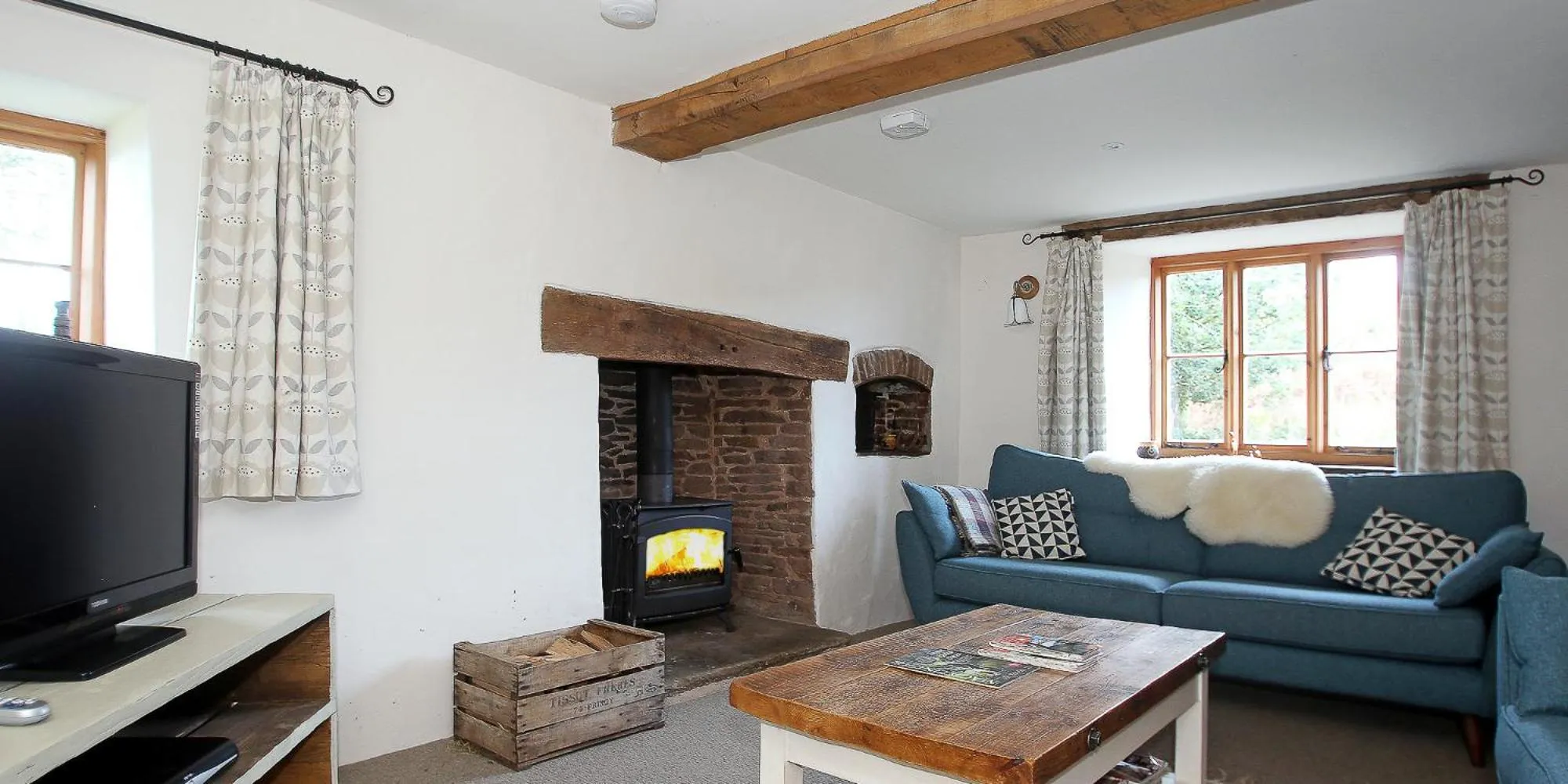 Living room in Llan-Y-Coed Farm Stay